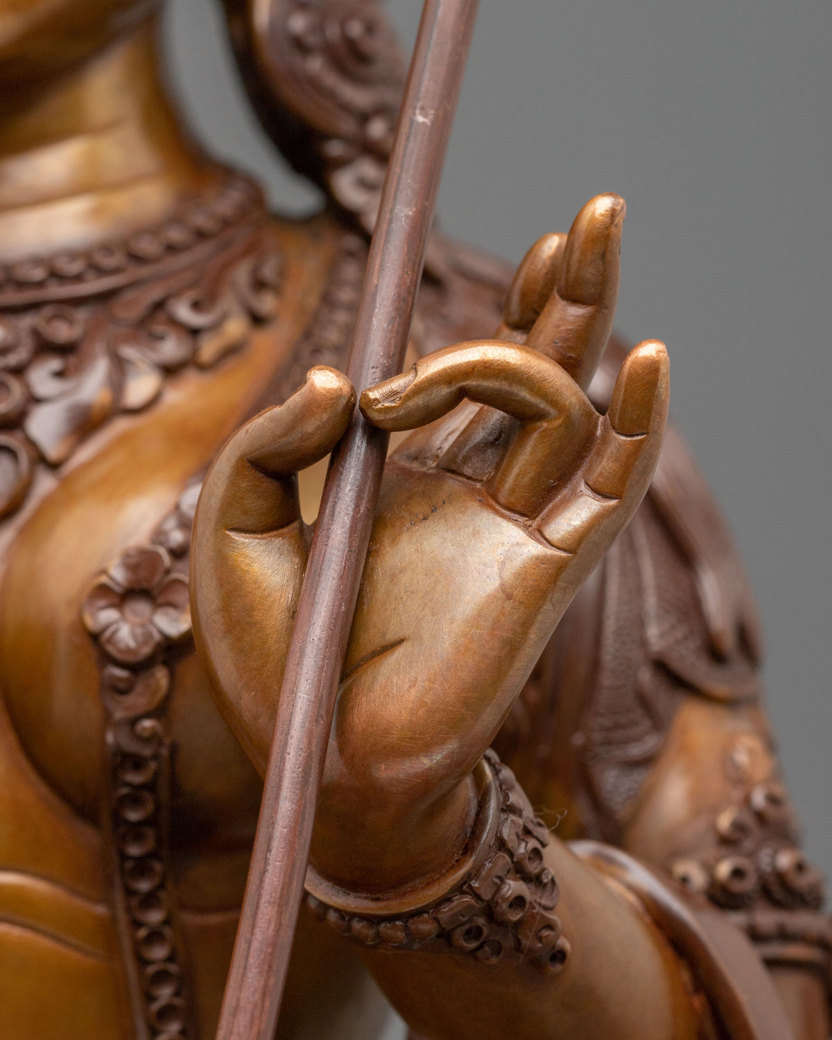 Goddess Dukar Spiritual Statue in Oxidized Copper