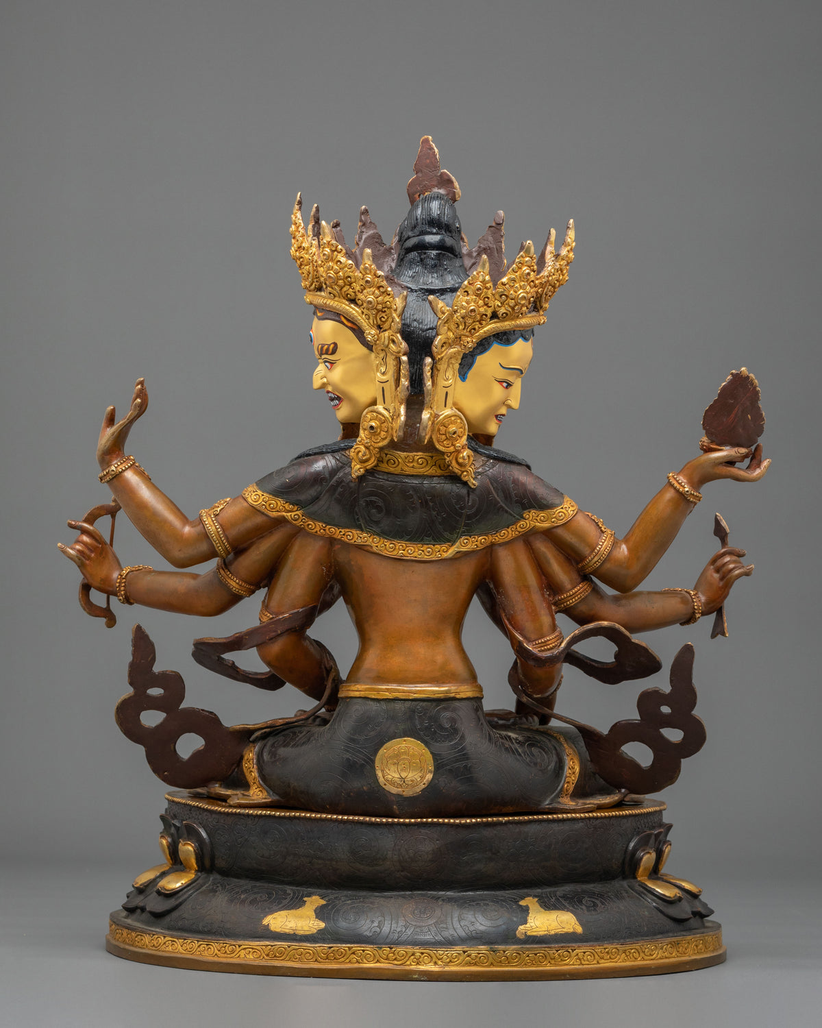 Tibetan Sculpture of Namgyalma | Copper Statue with  24K Gold Gilded
