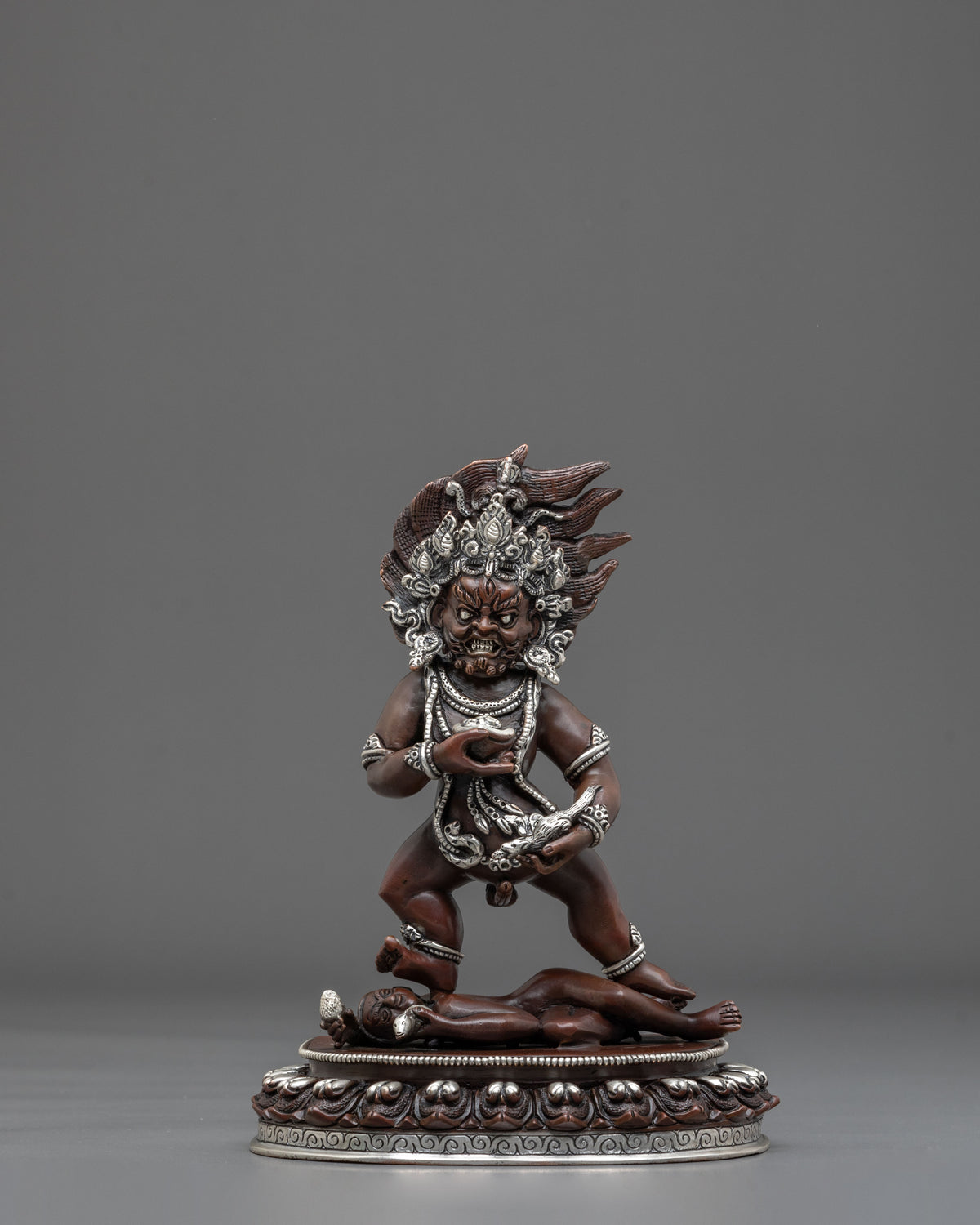 Black Dzambhala Oxidized Copper Statue