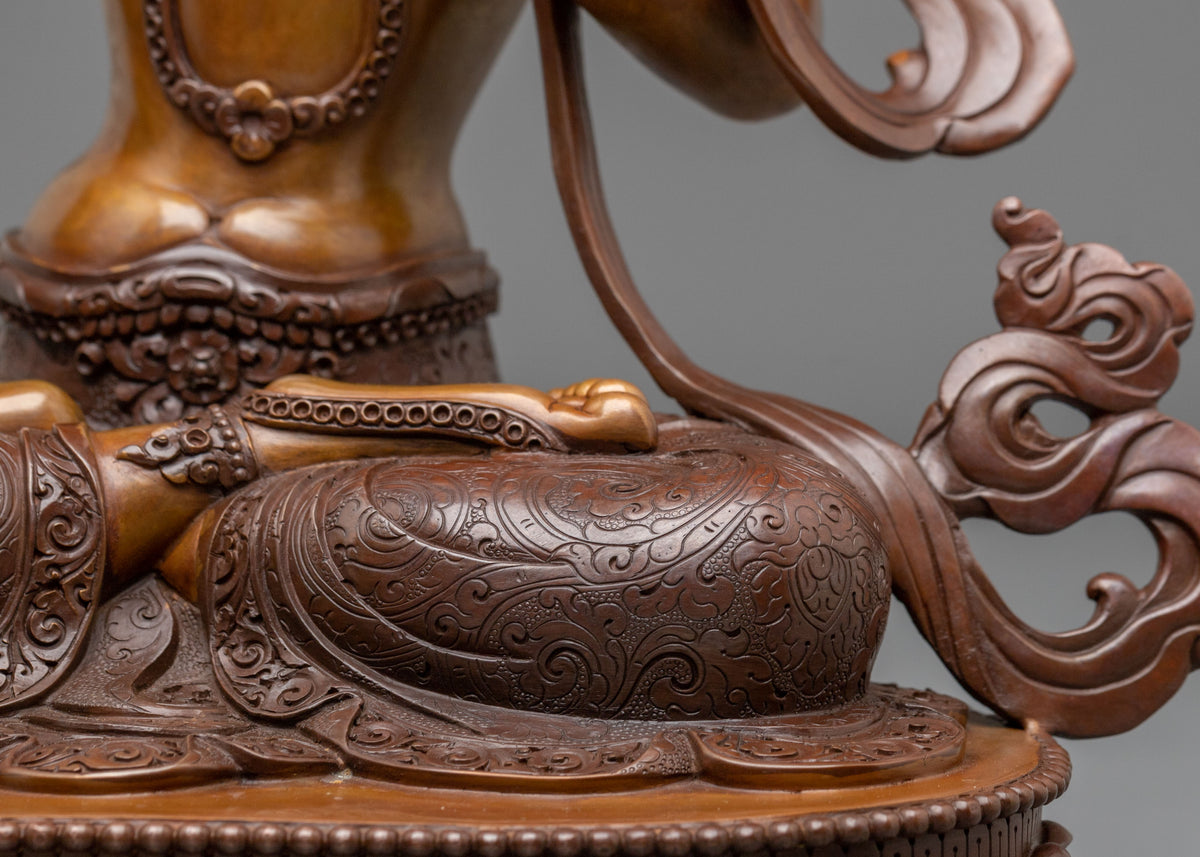 Goddess Dukar Spiritual Statue in Oxidized Copper