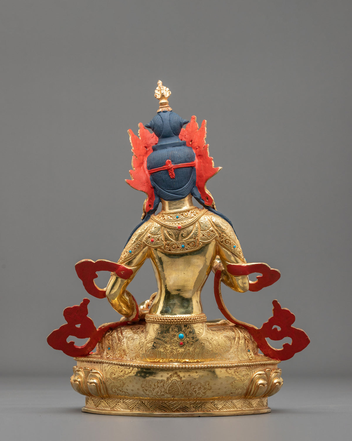 Vajrasattva Traditional Sculpture | 24K Gold Gilded Buddhist Statue
