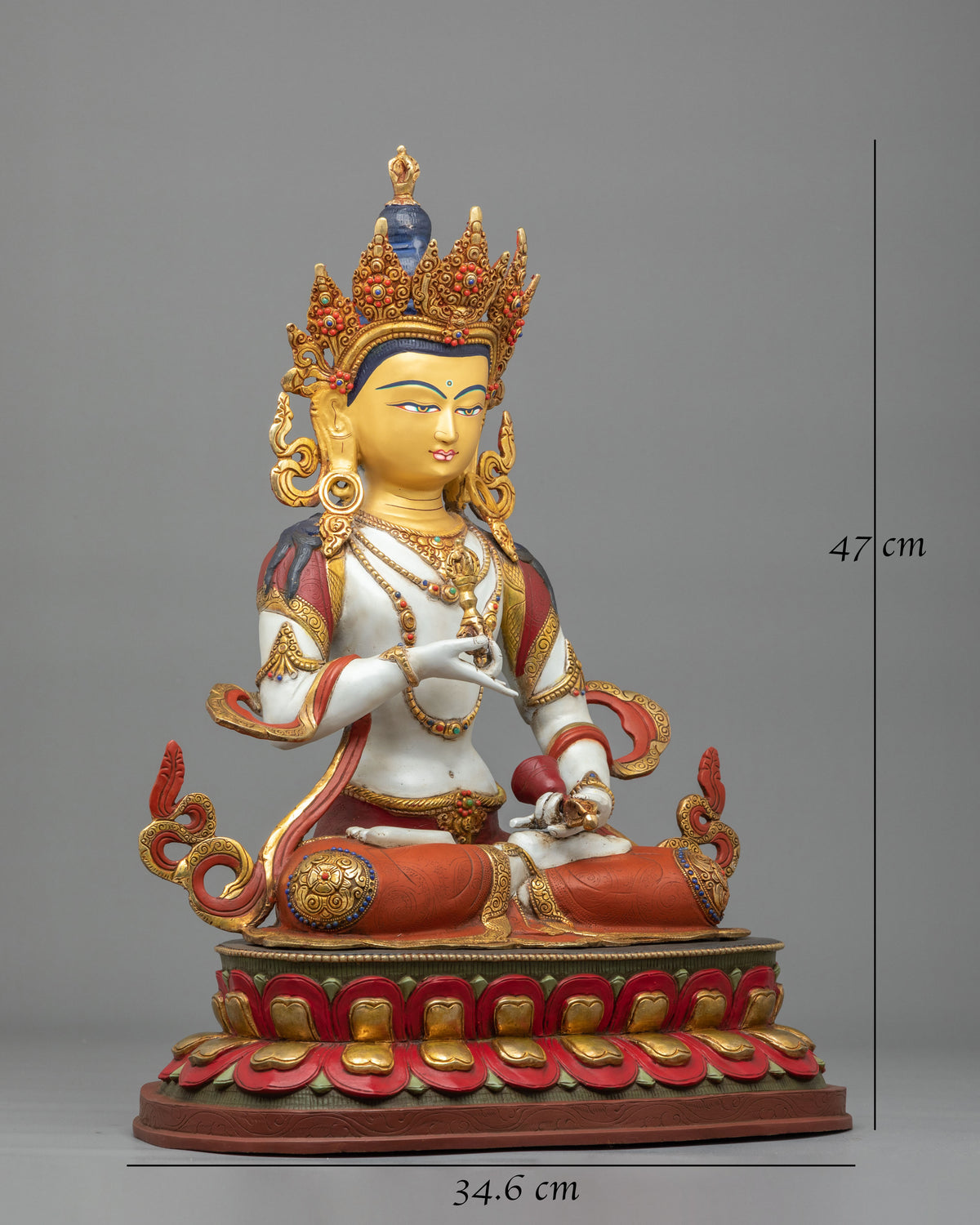 Tibetan Deity Vajrasattva Statue | Sacred Buddhist Figurine
