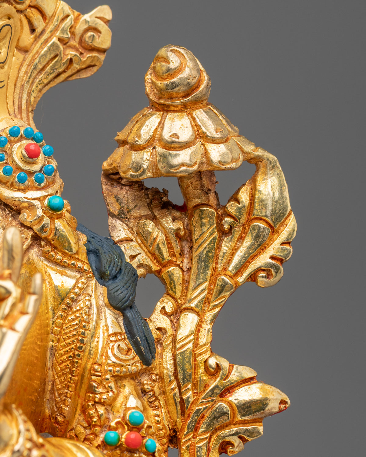 White Tara 24K Gold Coated Sculpture | Altar Decor