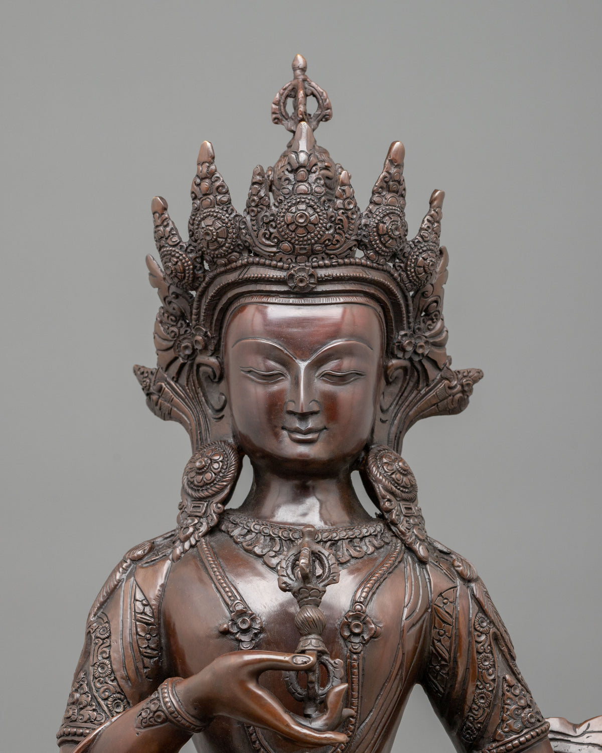 Vajrasattva Buddha Statue | Handcrafted Oxidized Copper Statue