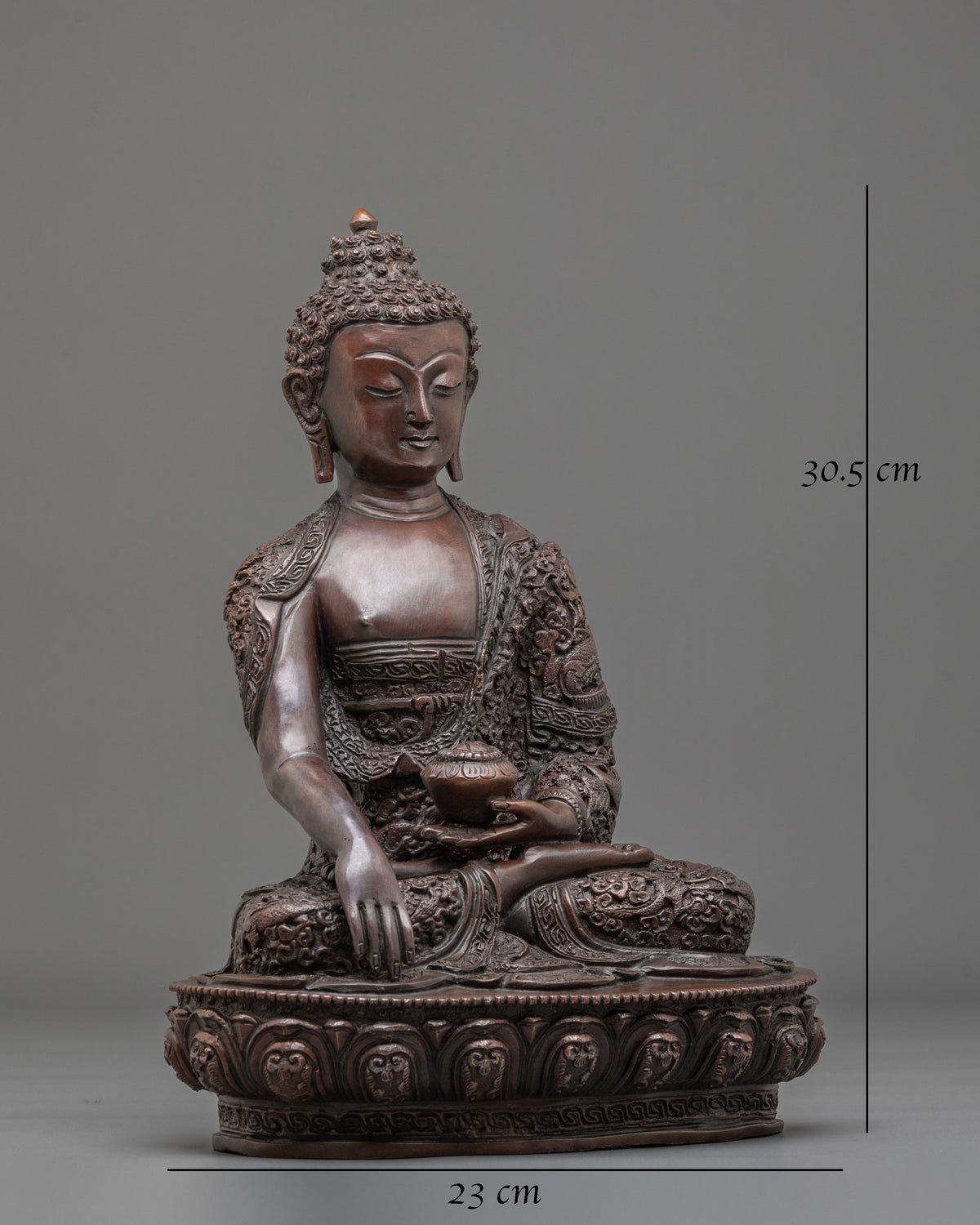 Shakyamuni Buddha Oxidized Copper Statue | The Awakened One