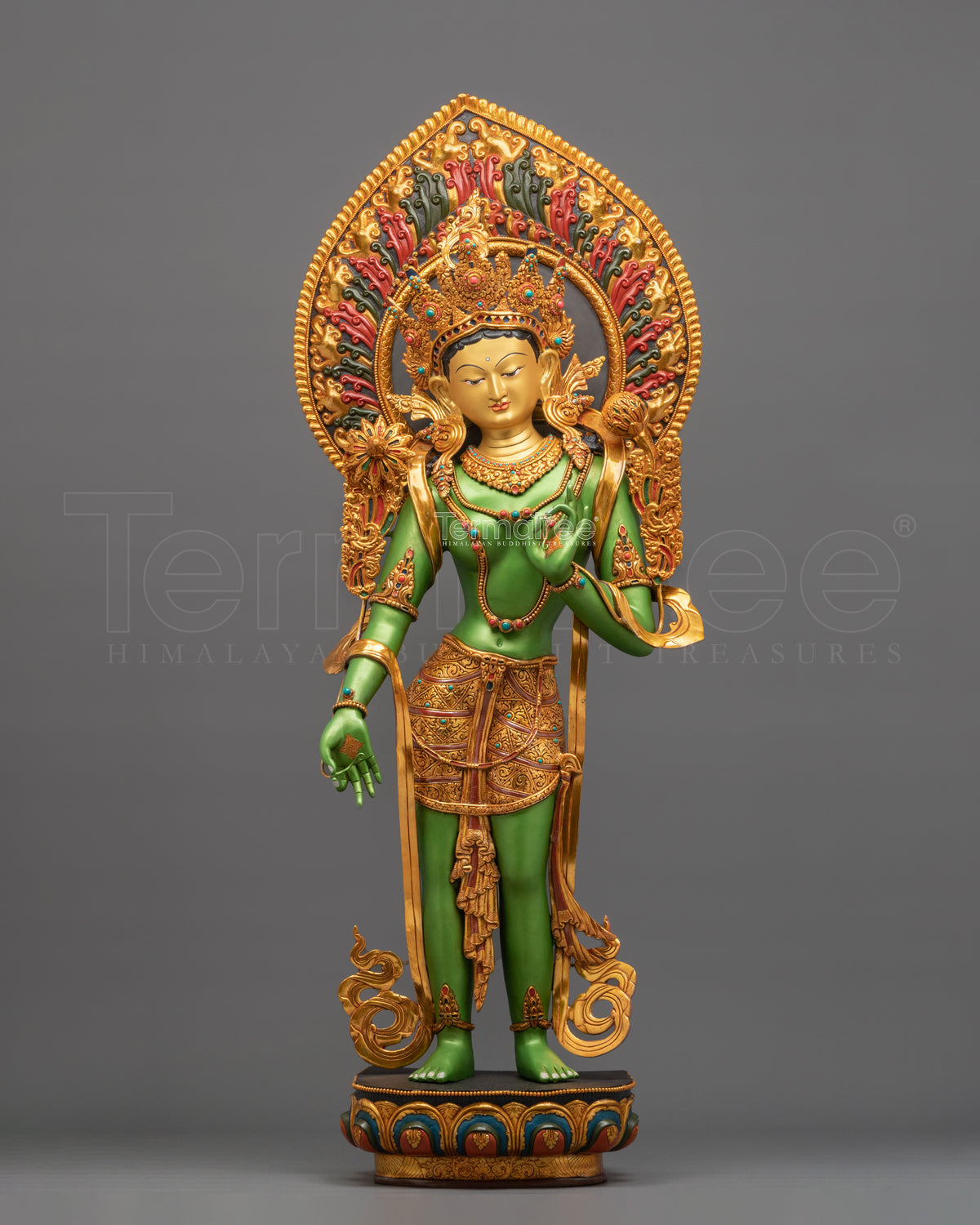 Standing Green Tara Statue 