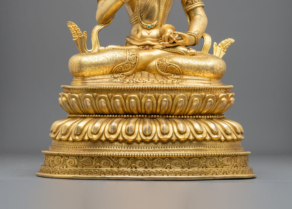Vajrasattva Statue | 24K Gold Gilded Purification Form