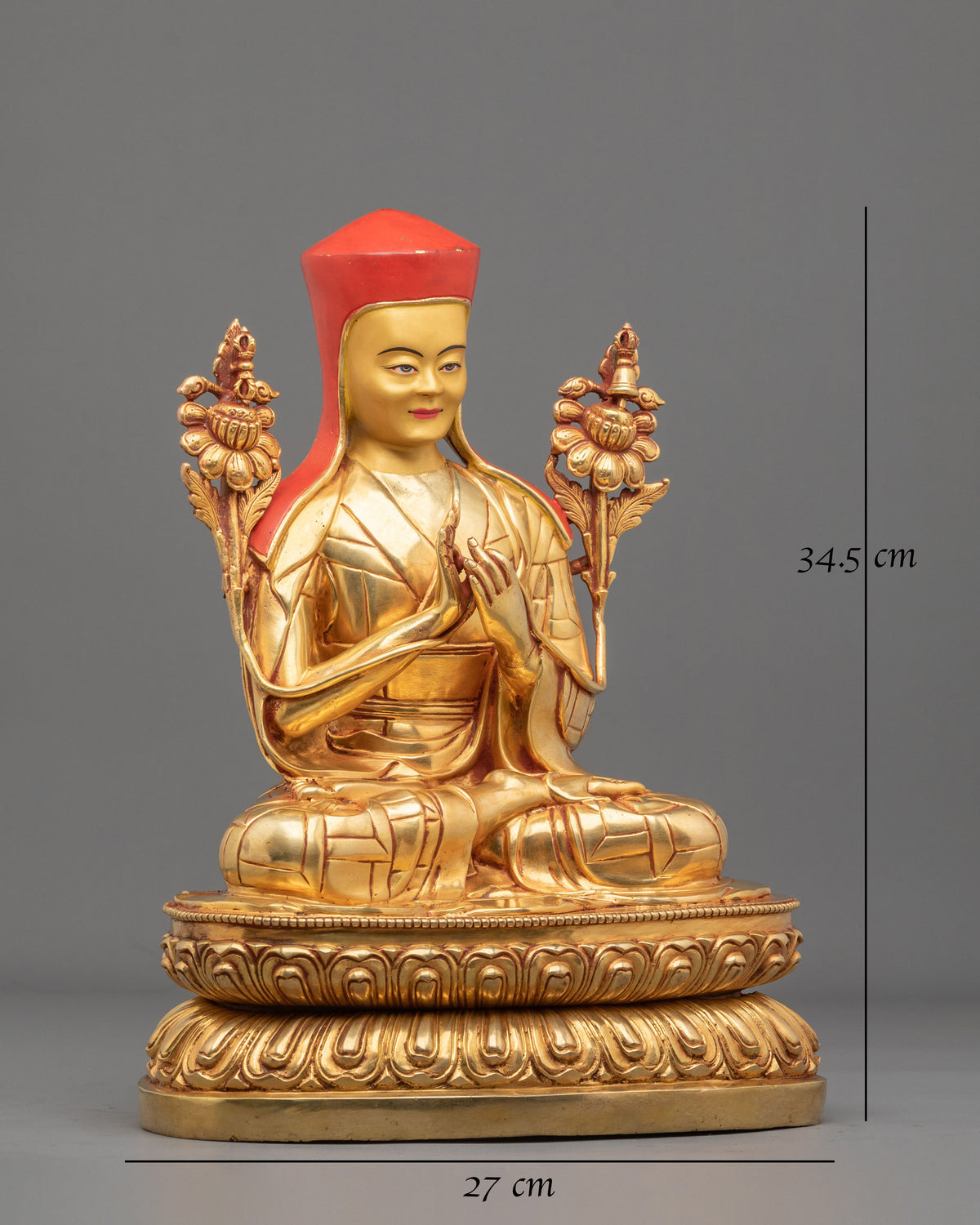 Drogon Chogyal Phagpa Copper Statue |  Himalayan Shrine Altar Decor