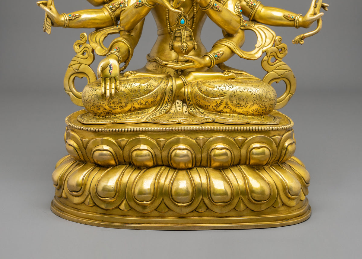 Namgyalma 24K Gold Coated Copper Sculpture | Home Decoration Statue