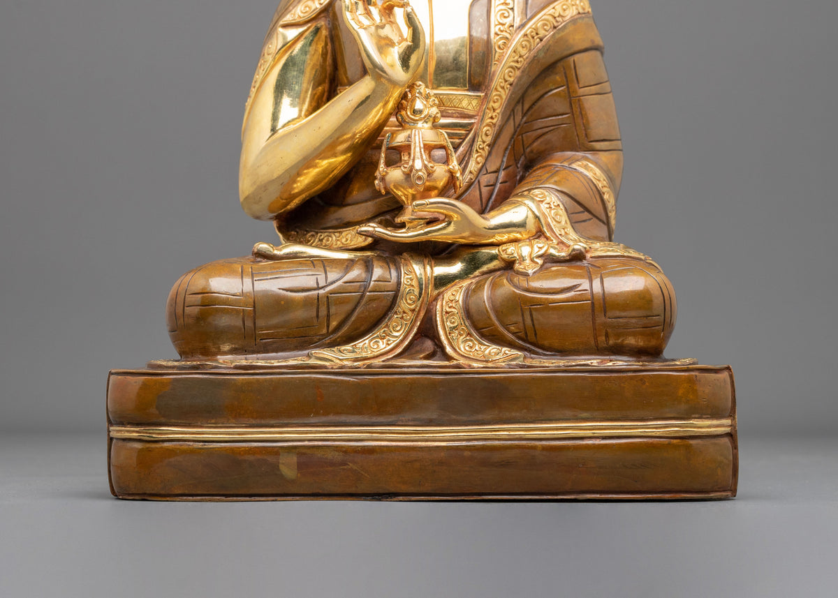 Buddhist Master Statue Tsangpa Gyare | Himalayan Shrine Altar Decor
