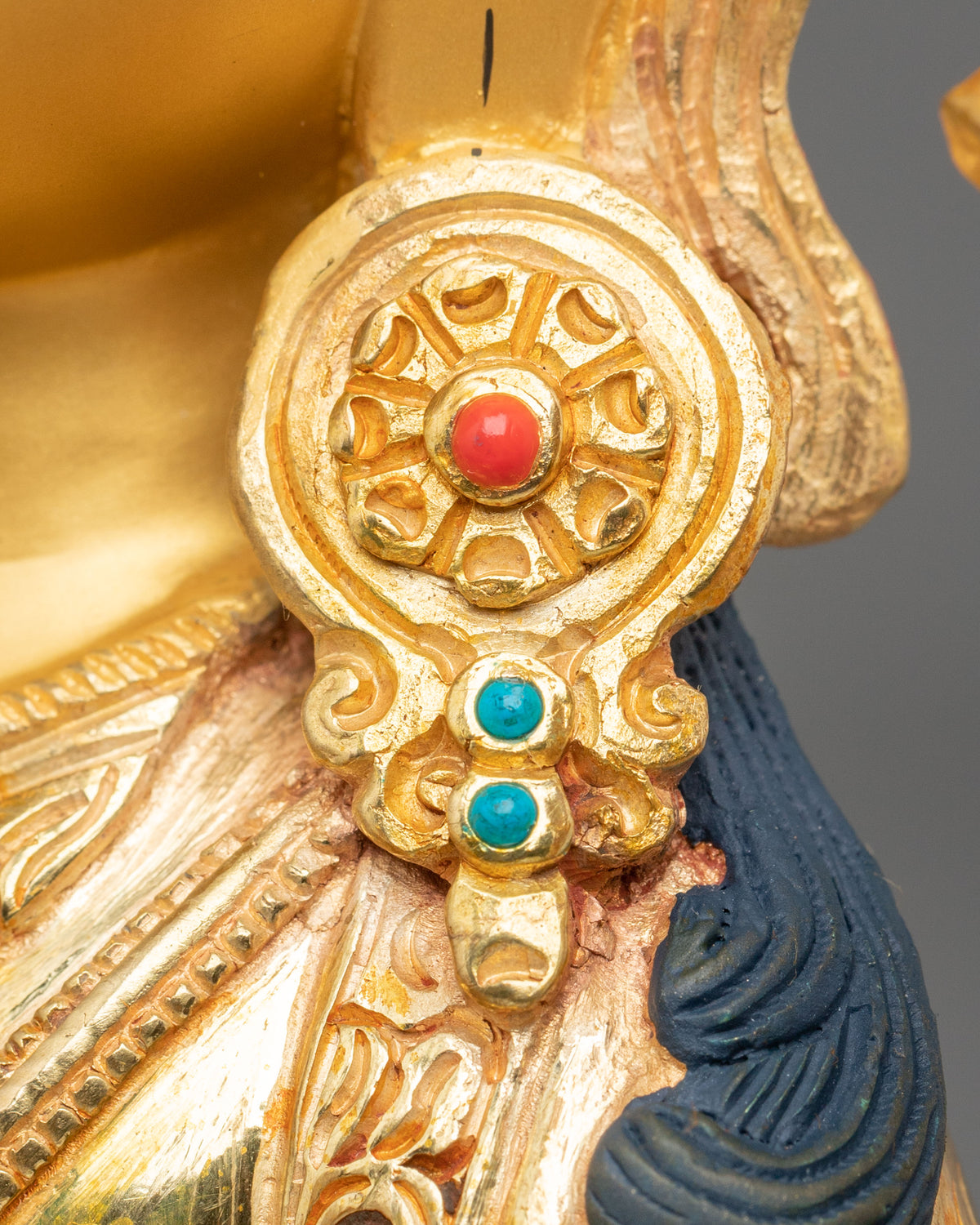 Manjushri 24K Gold Coated Sculpture | Altar Decor