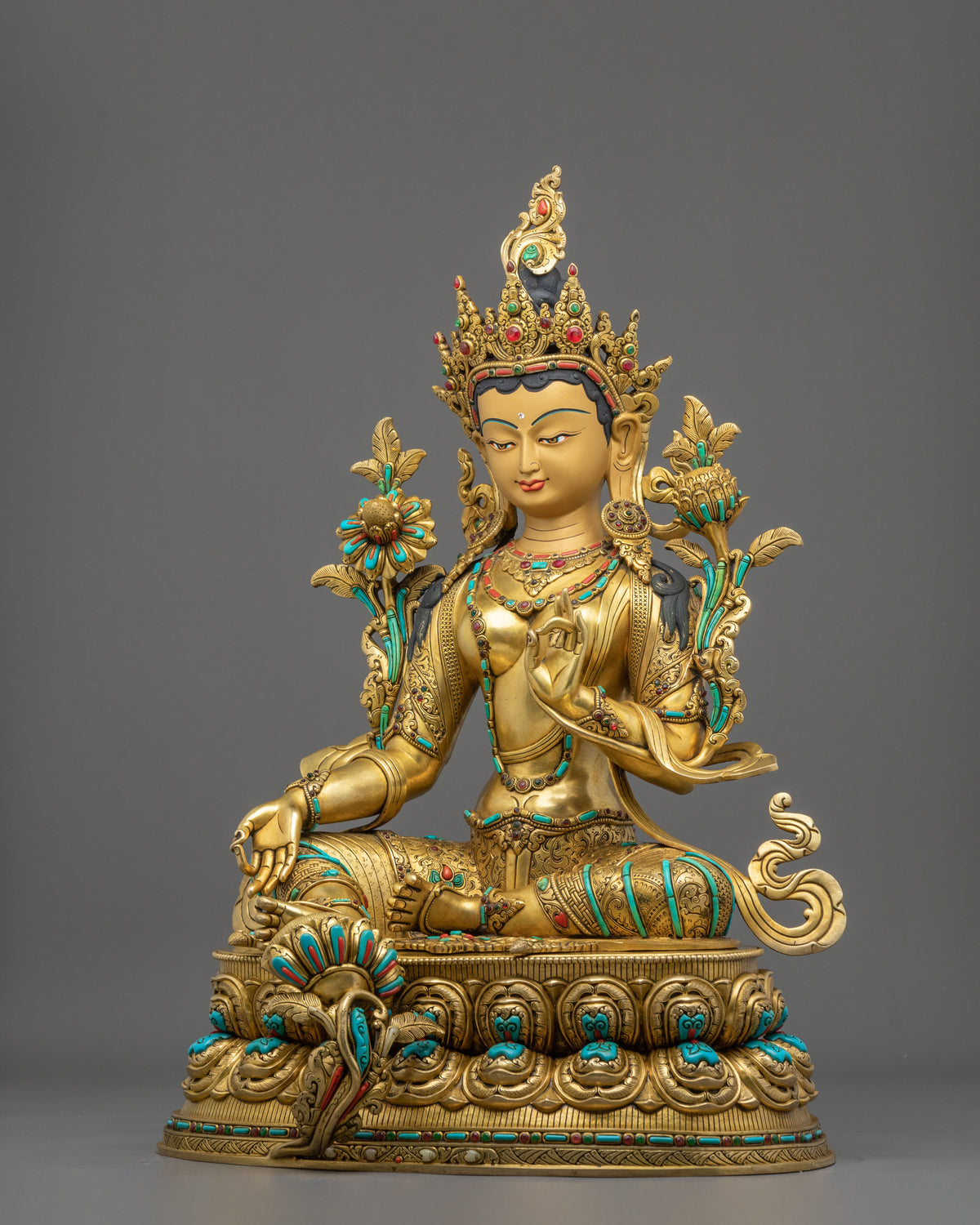 Green Tara Sacred Mother Sculpture | Compassionate Guide to Liberation