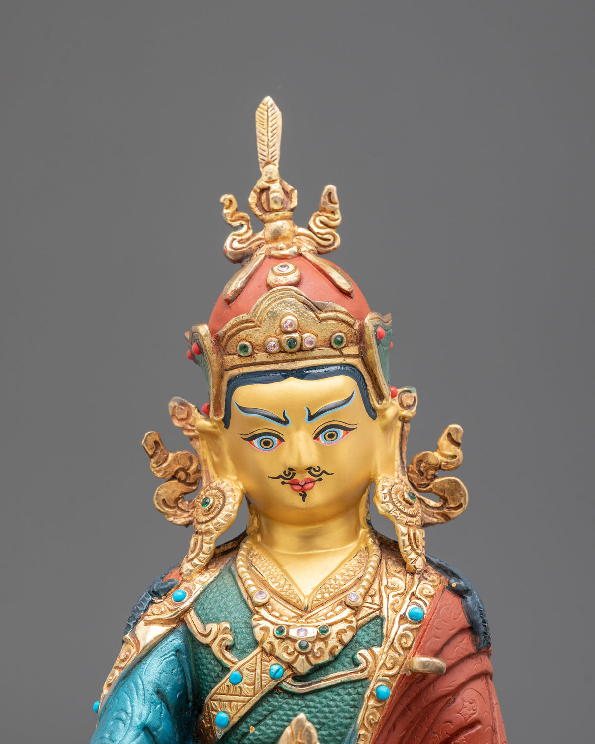 Guru Rinpochhe Tibetan Sculpture | Handmade Himalayan Buddhist Shrine