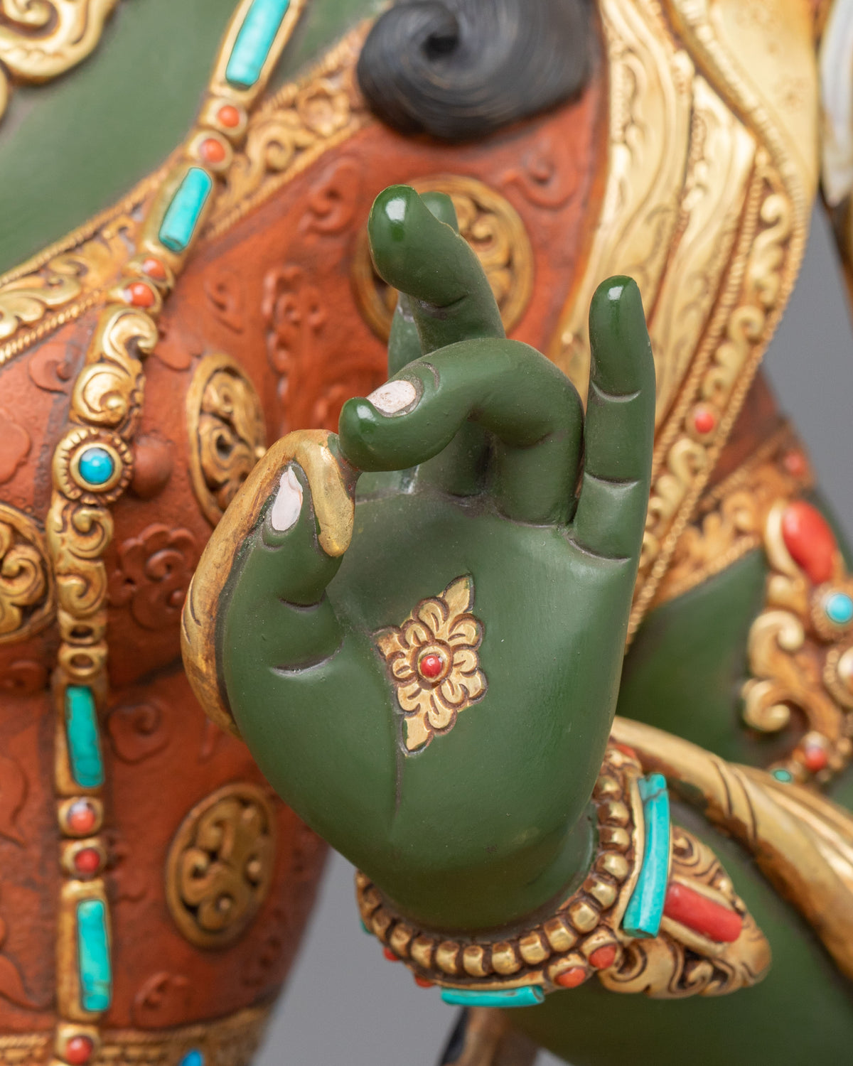 Green Tara Statue | Tibetan Compassionate Goddess Figurine