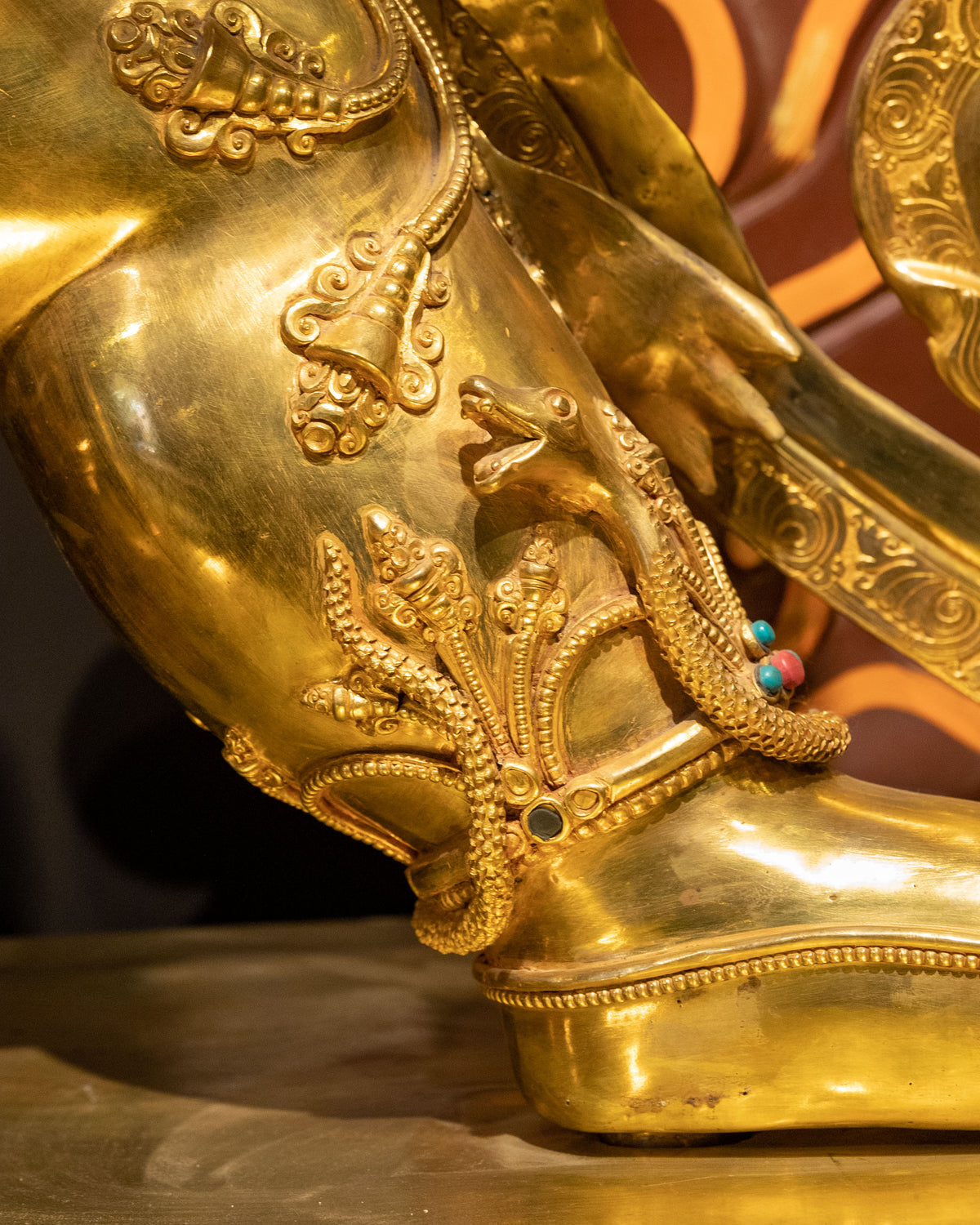 Vajrapani 24K Gold Gilded Sculpture: Guardian of Power