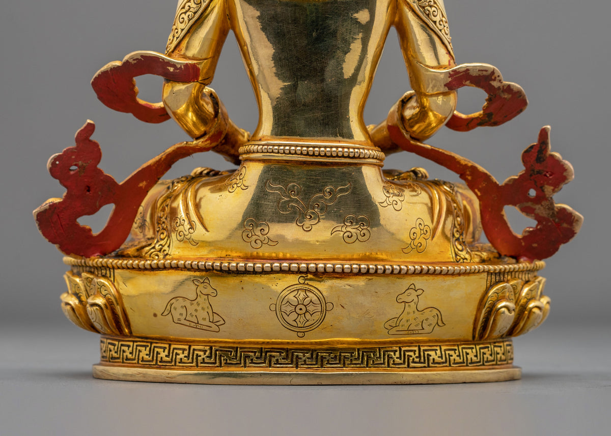 Amitayus Longevity Buddhist Sculpture | Buddha of Infinite Life and Blessings