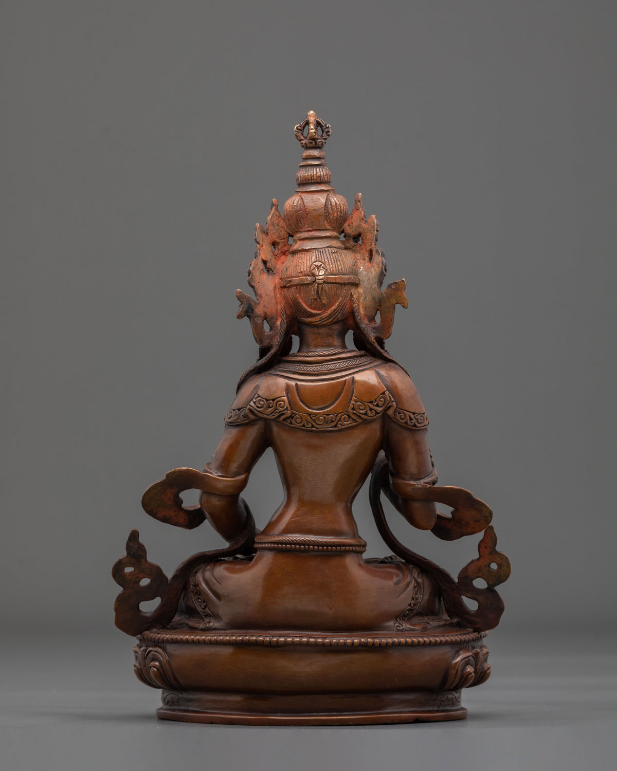 Vajrasattva Sacred Statue | Oxidized Copper Figurine for Altar