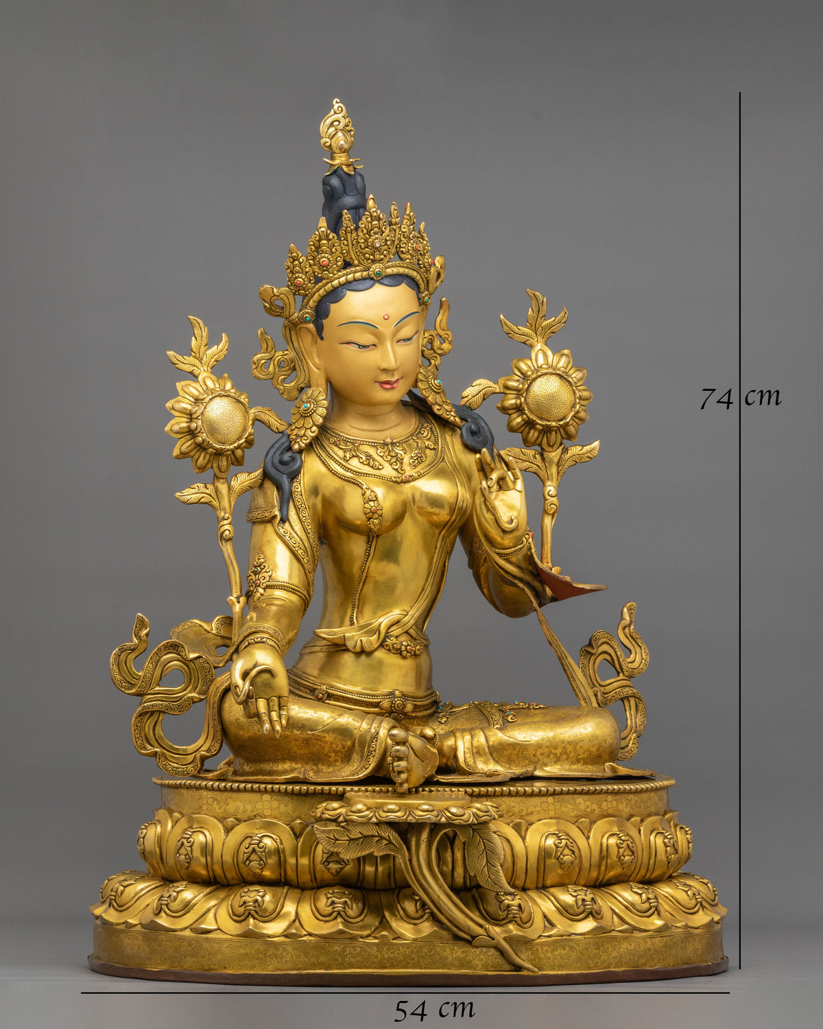 Mother of Liberation Green Tara Artwork:  Buddhist Sacred Decor
