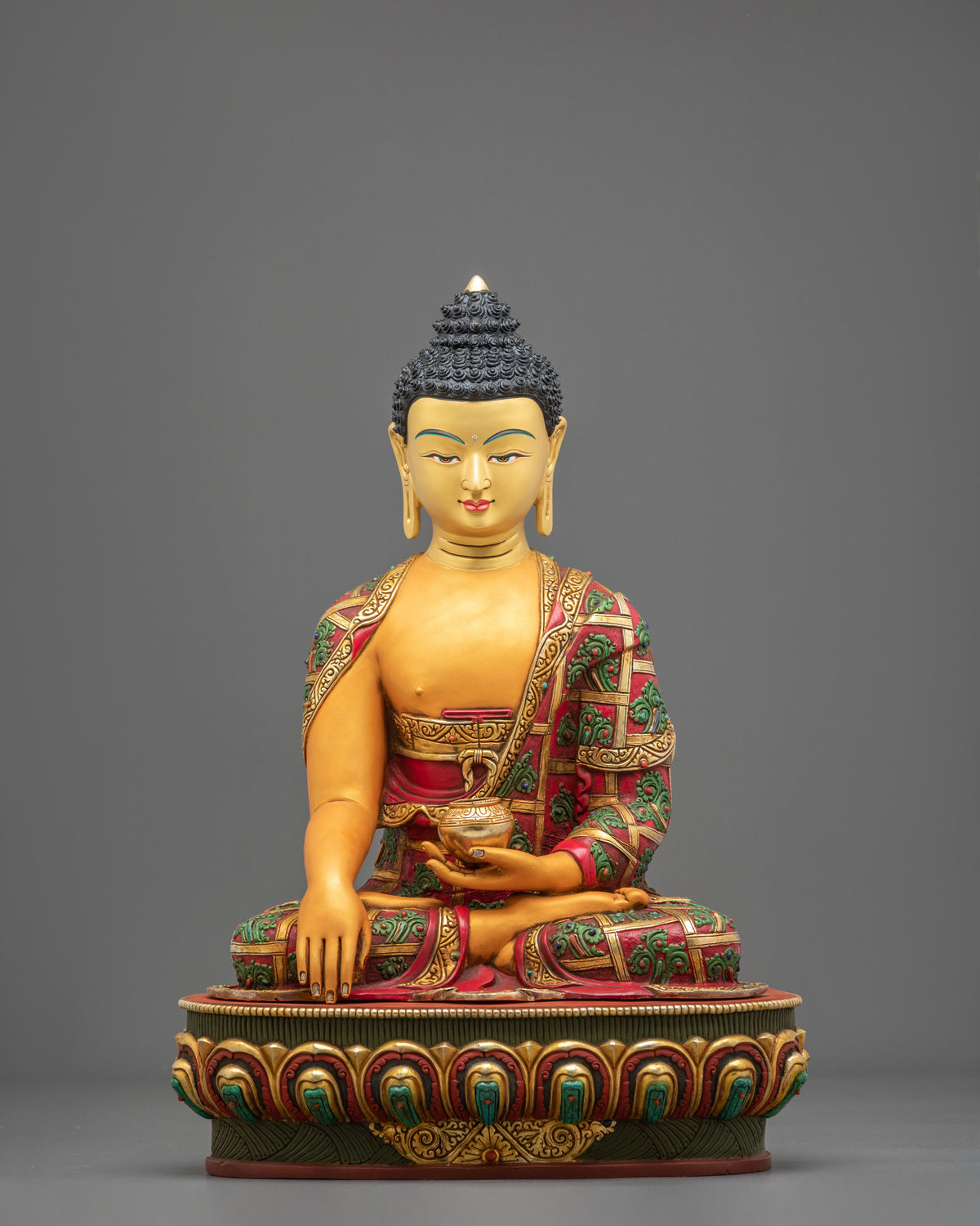 Serene Siddhartha Gautama Copper Sculpture