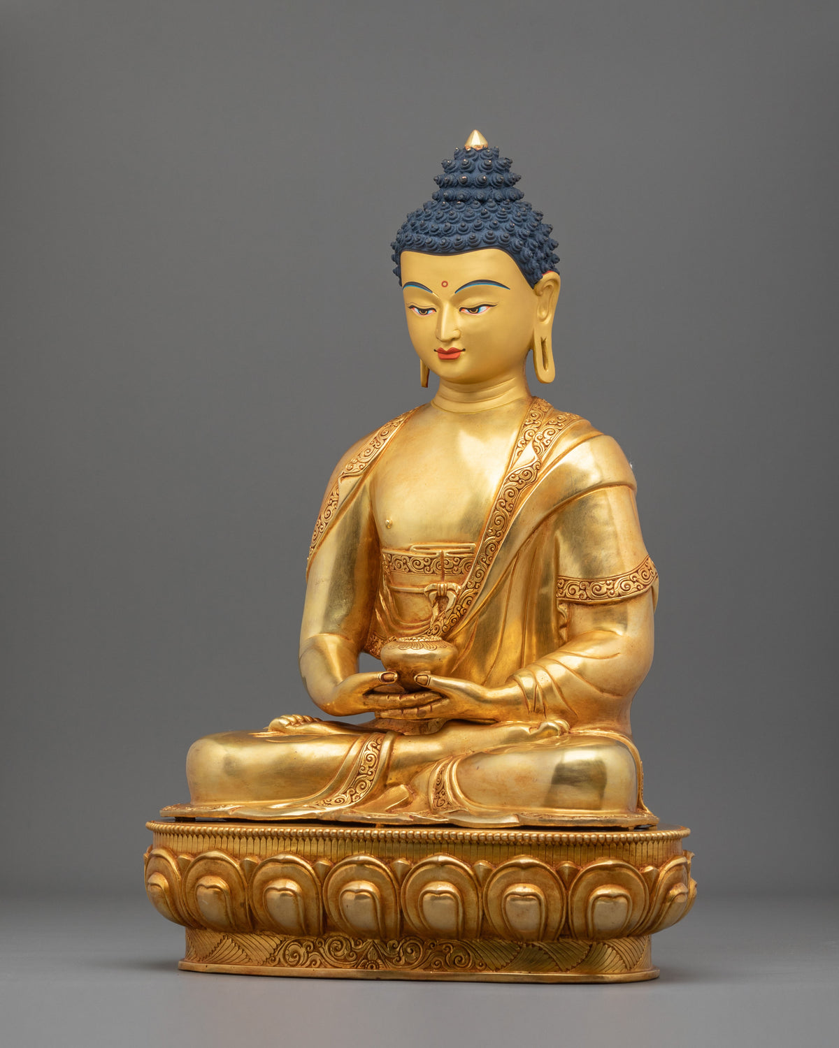 Amitabha Buddha Pure Land Deity Statue | 24K Gilded Copper