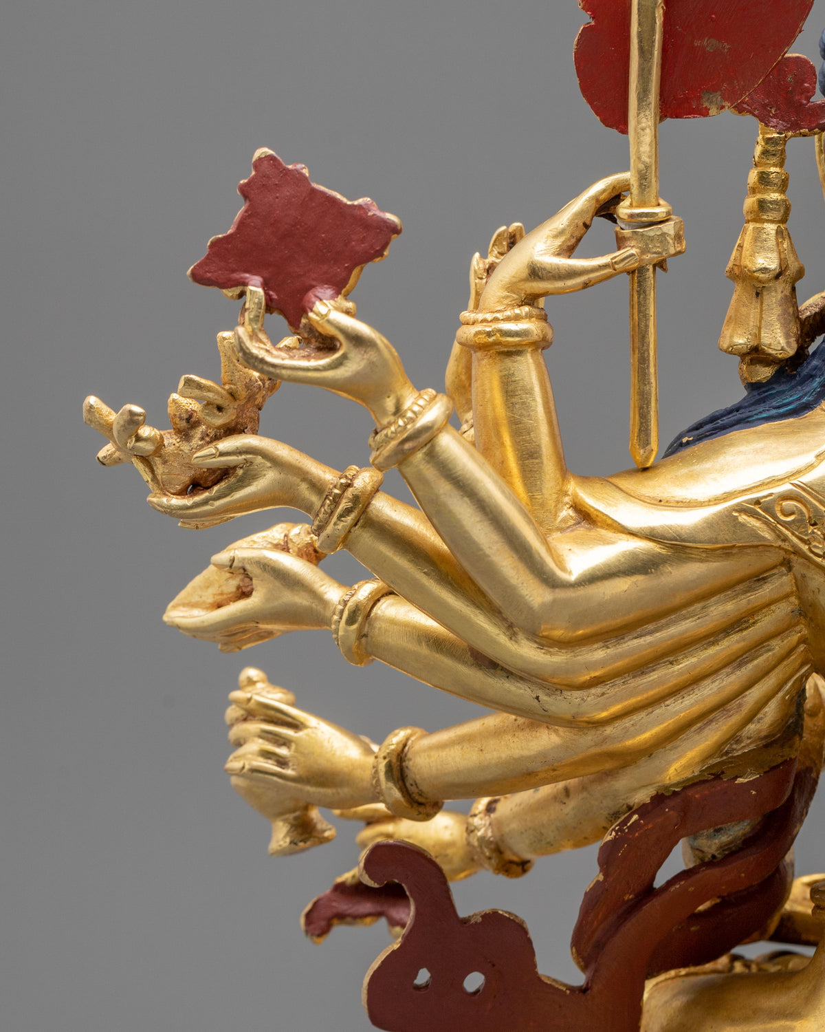 Handcrafted Chundi Statue | 24K Gold Gilded Goddess Figurine