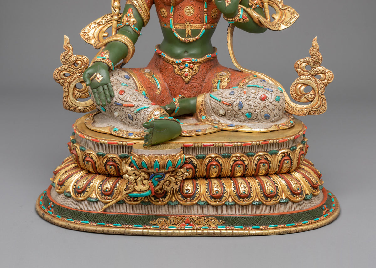 Green Tara Statue | Tibetan Compassionate Goddess Figurine