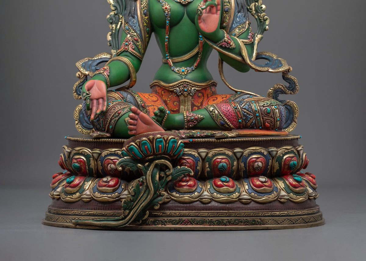 Green Tara Statue | Essence of Swift Compassion