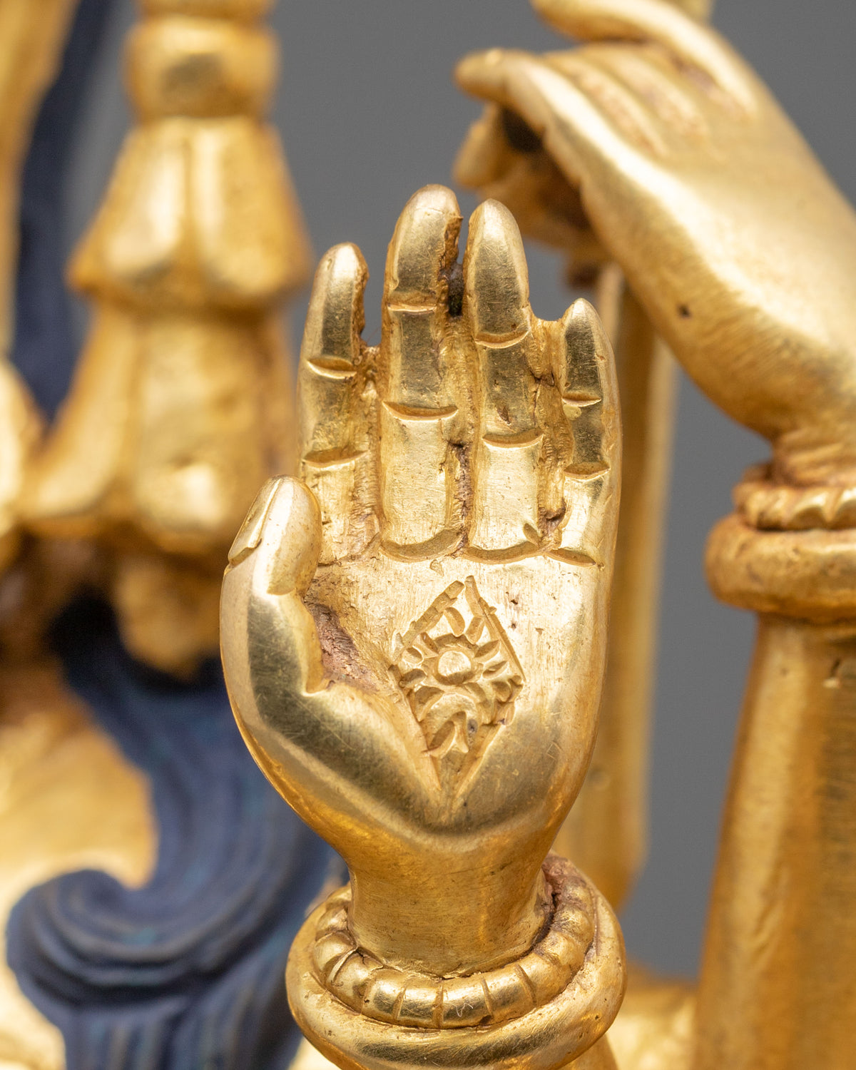 Handcrafted Chundi Statue | 24K Gold Gilded Goddess Figurine
