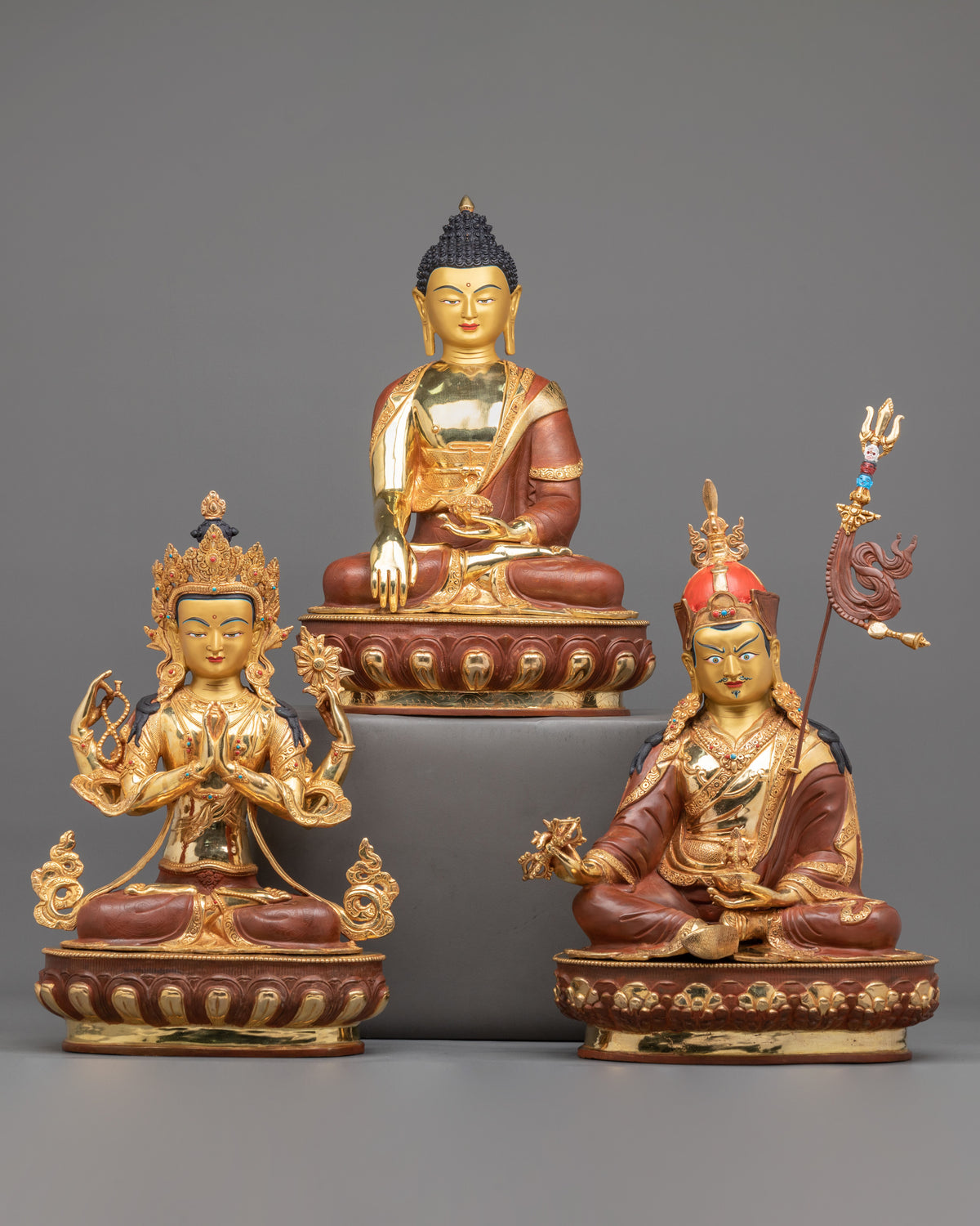 Buddha Dharma Sangha Statue Set