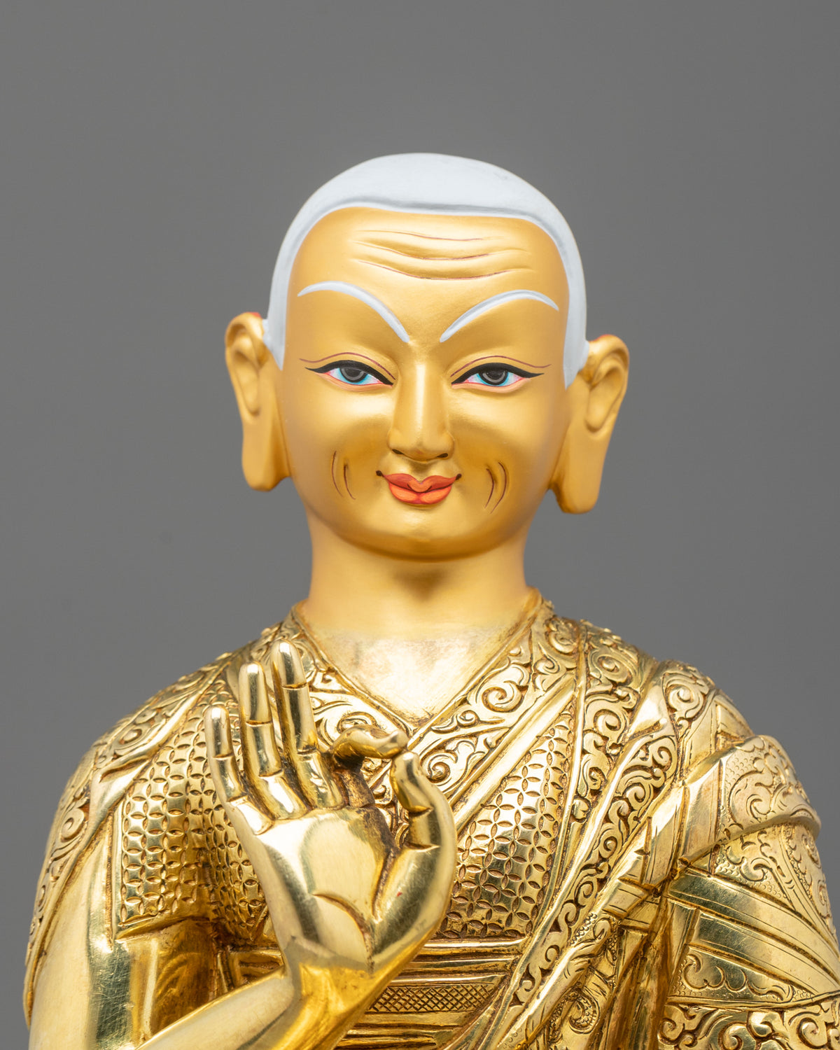Tsongkhapa with Disciples Decor Statue Set | Himalayan Altar Decor