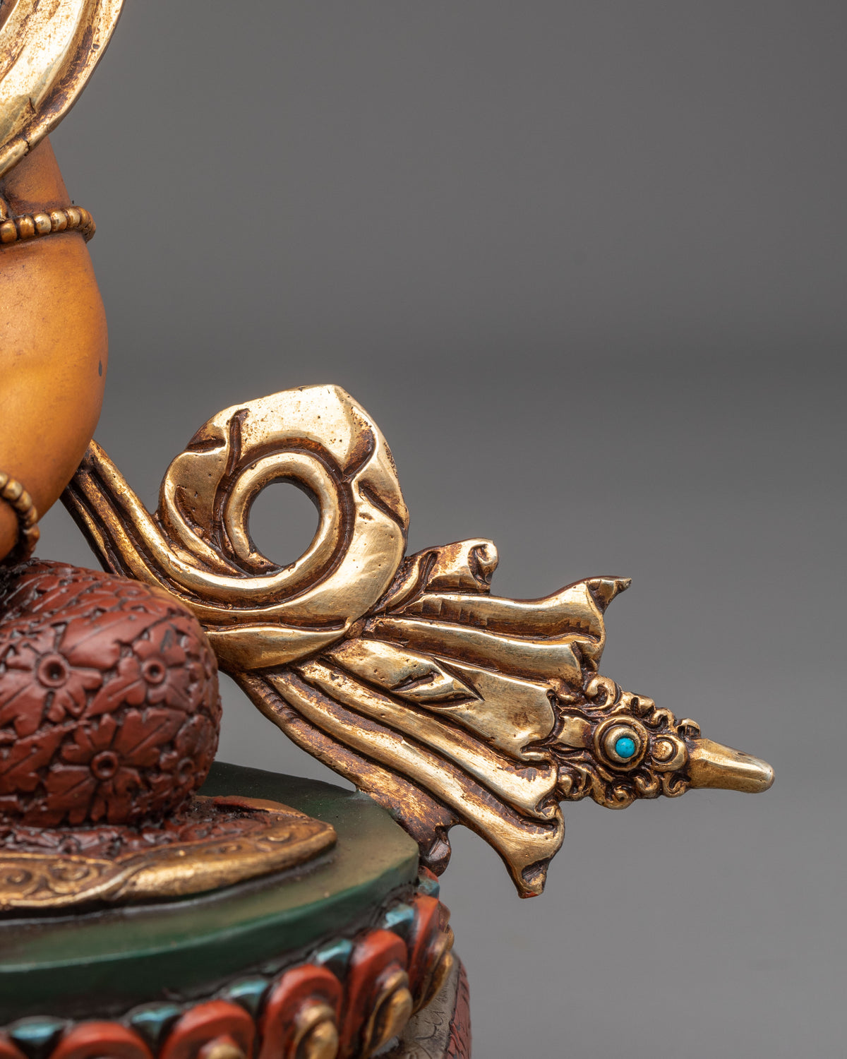 Dzambhala: 24K Gold Gilded Buddhist Handmade Statue
