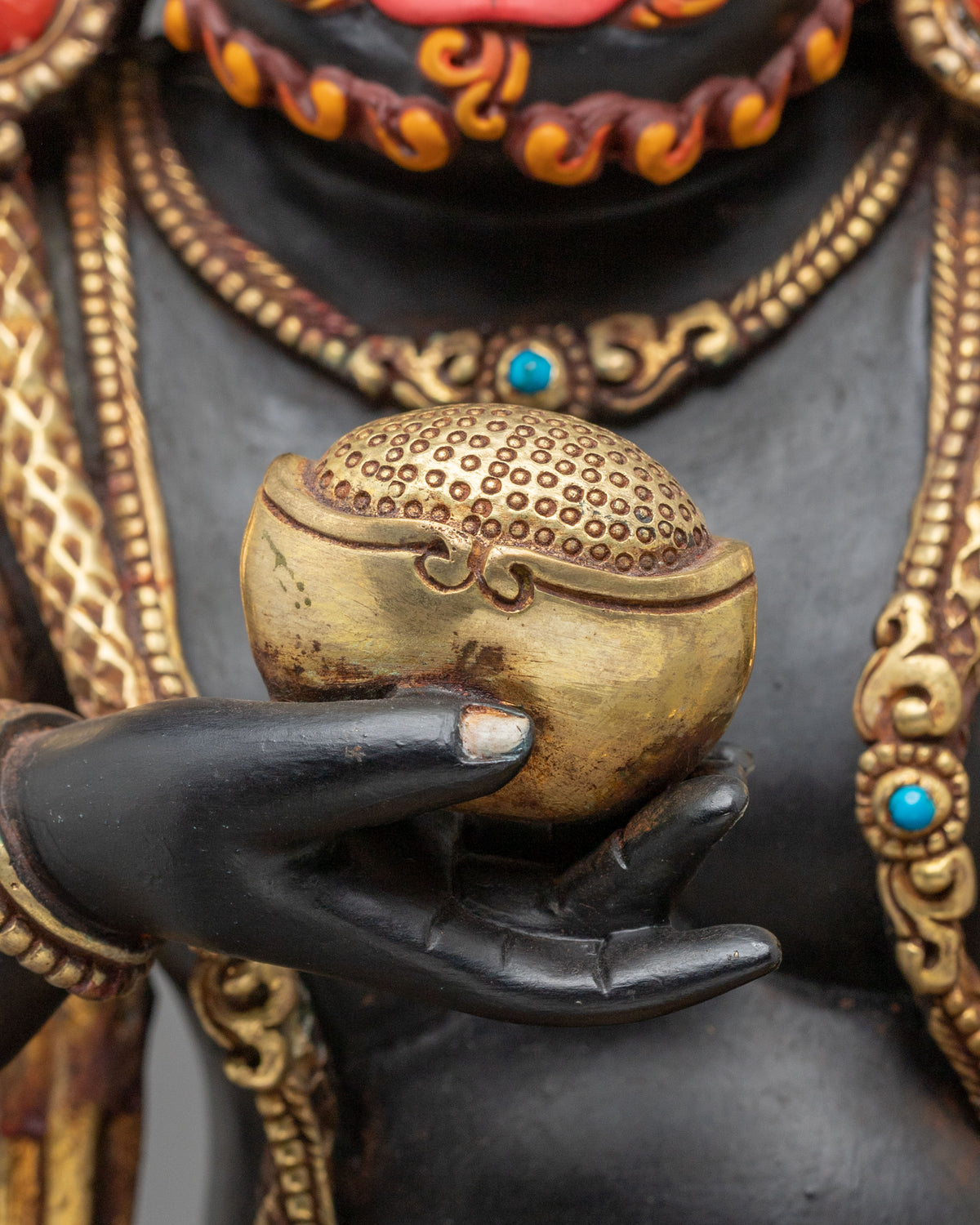 Black Dzambhala Statue | Fierce Form of Wealth and Protection