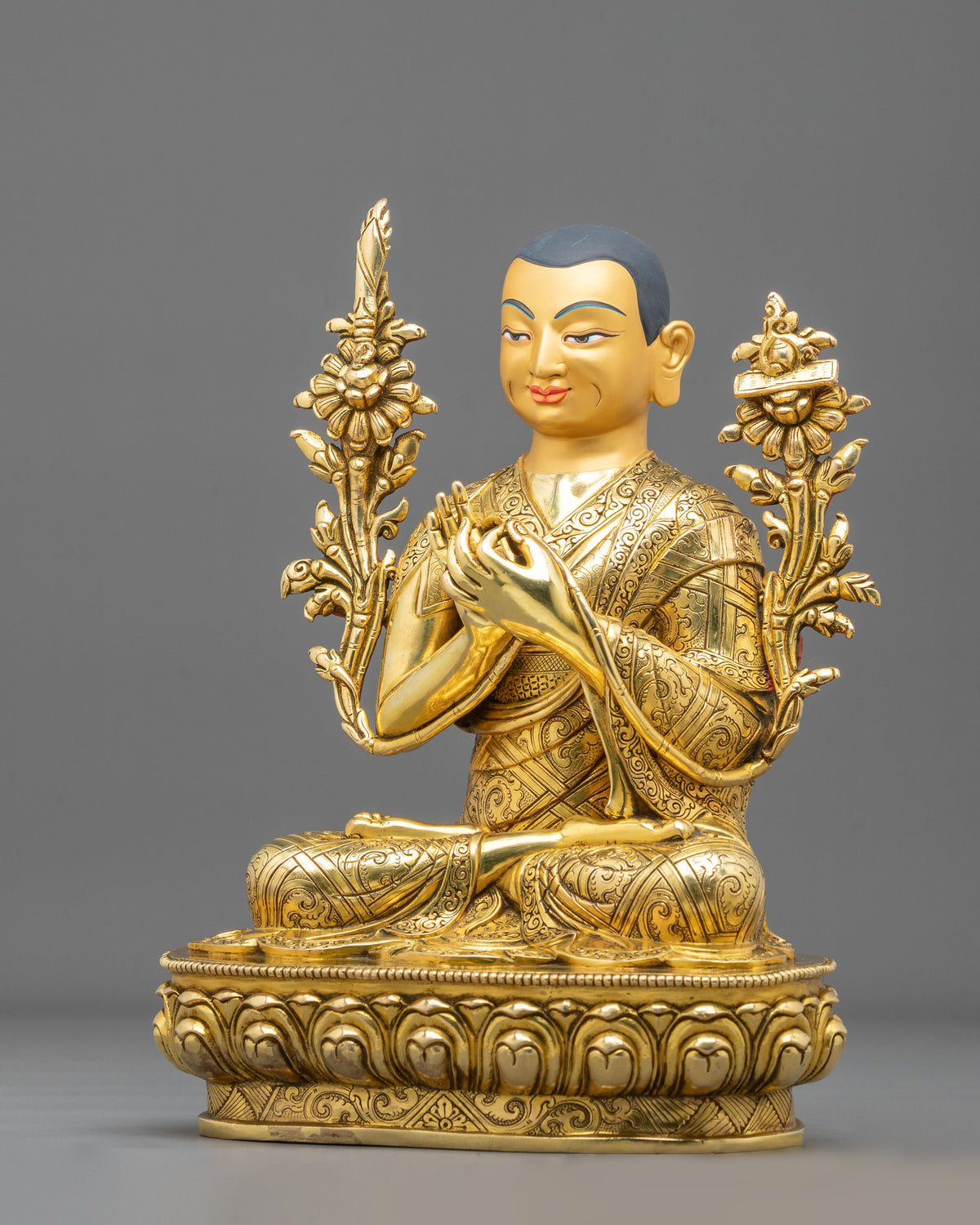 Tsongkhapa with Disciples Decor Statue Set | Himalayan Altar Decor
