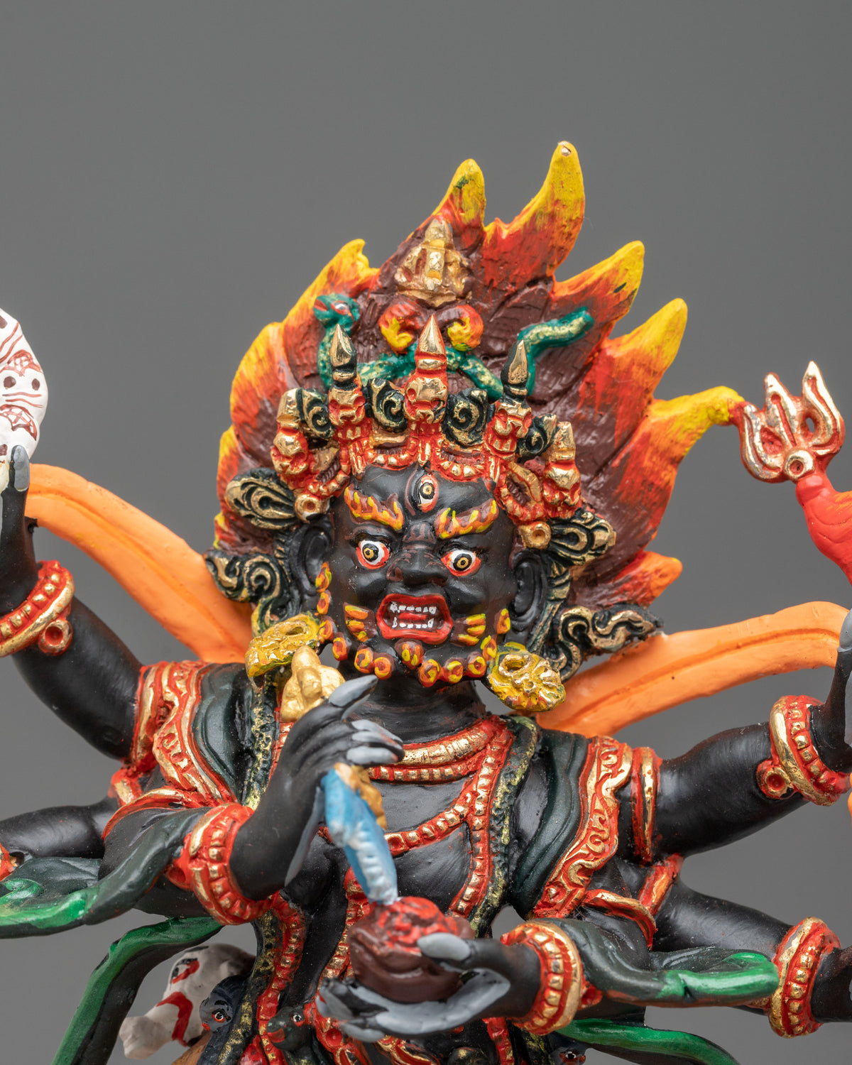 Six-Armed Mahakala Sculpture | Buddhist Protector