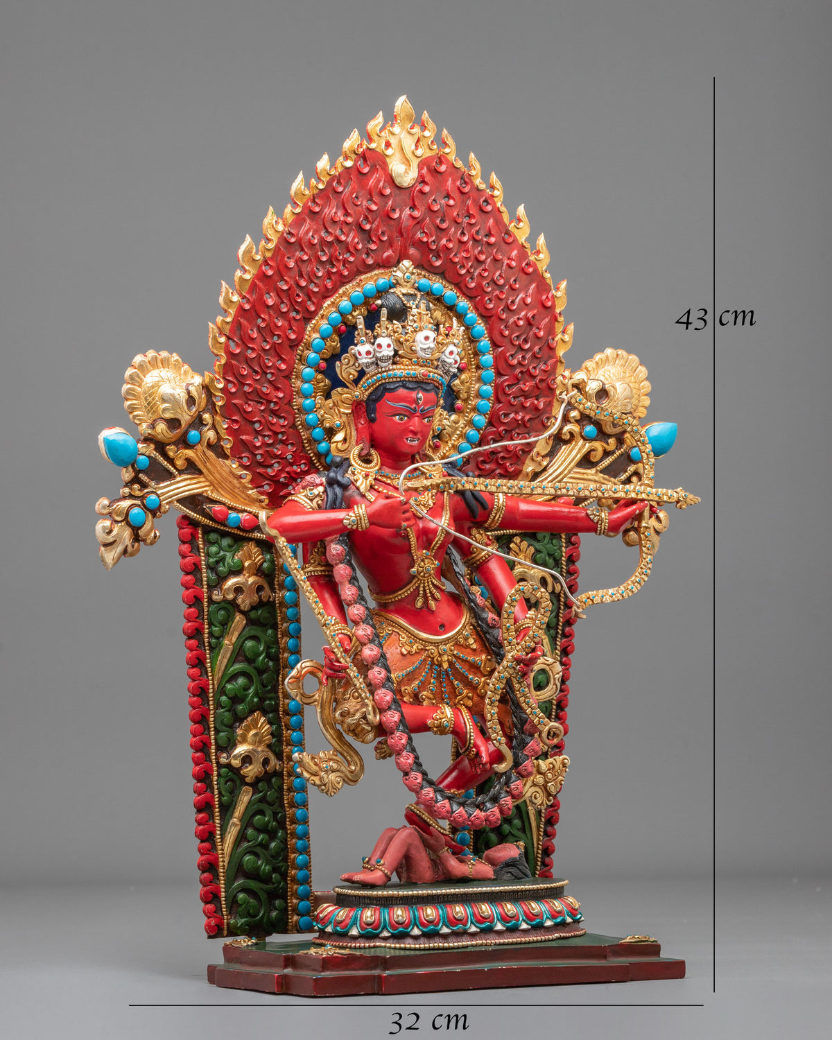 Kurukulla Statue | Gemstone Adorned Figurine
