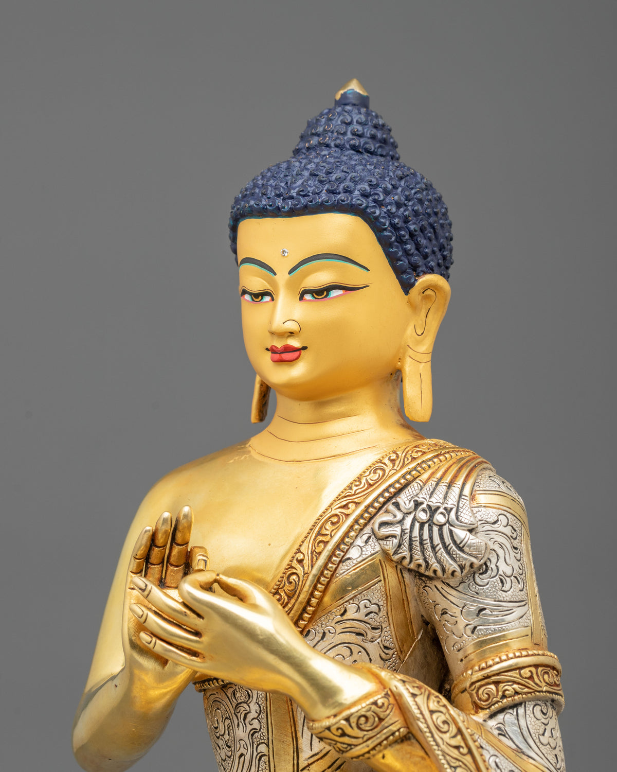 Vairocana Embodiment of Dharmadhatu Wisdom Statue | 24K Gilded Copper Statue