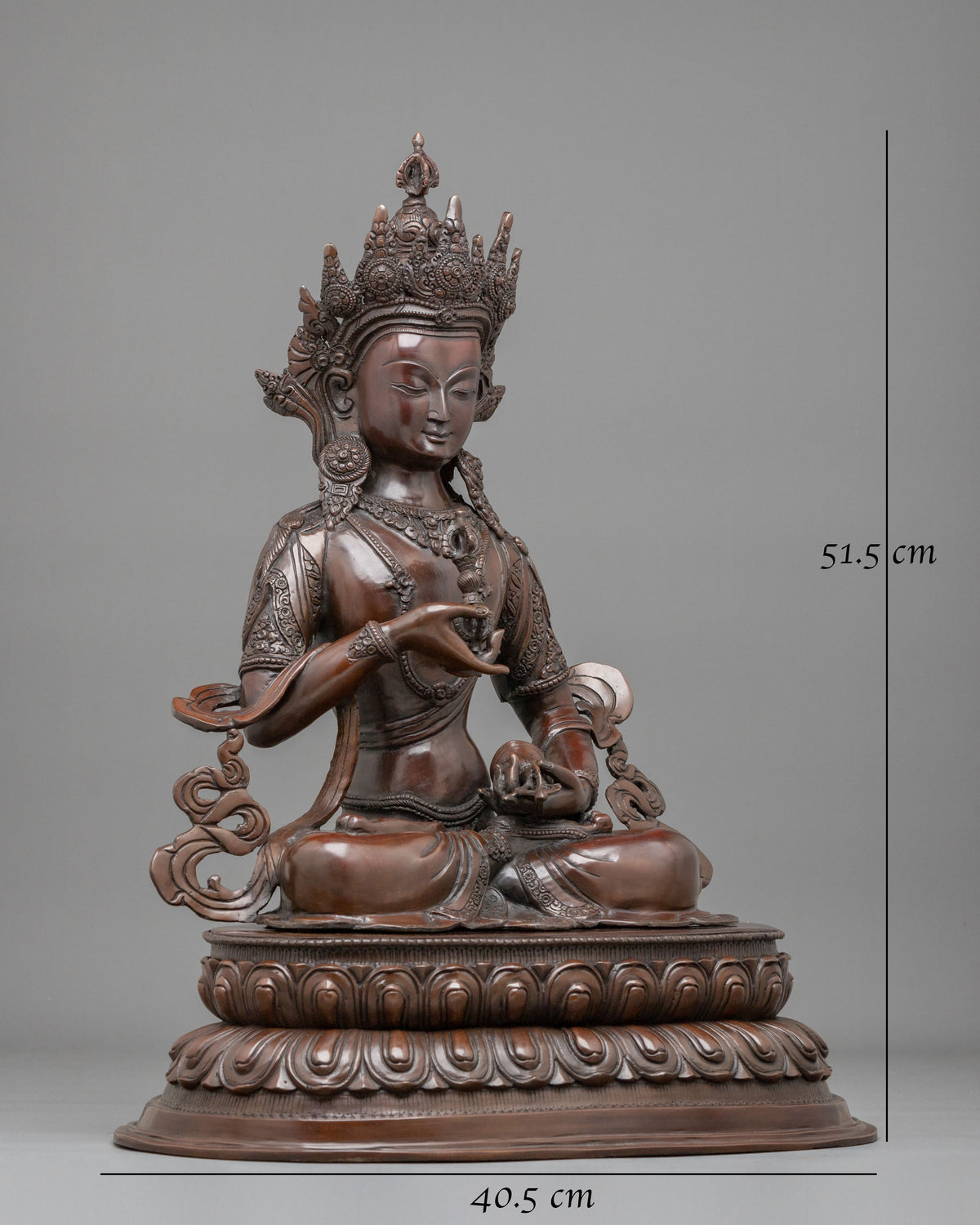 Vajrasattva Buddha Statue | Handcrafted Oxidized Copper Statue