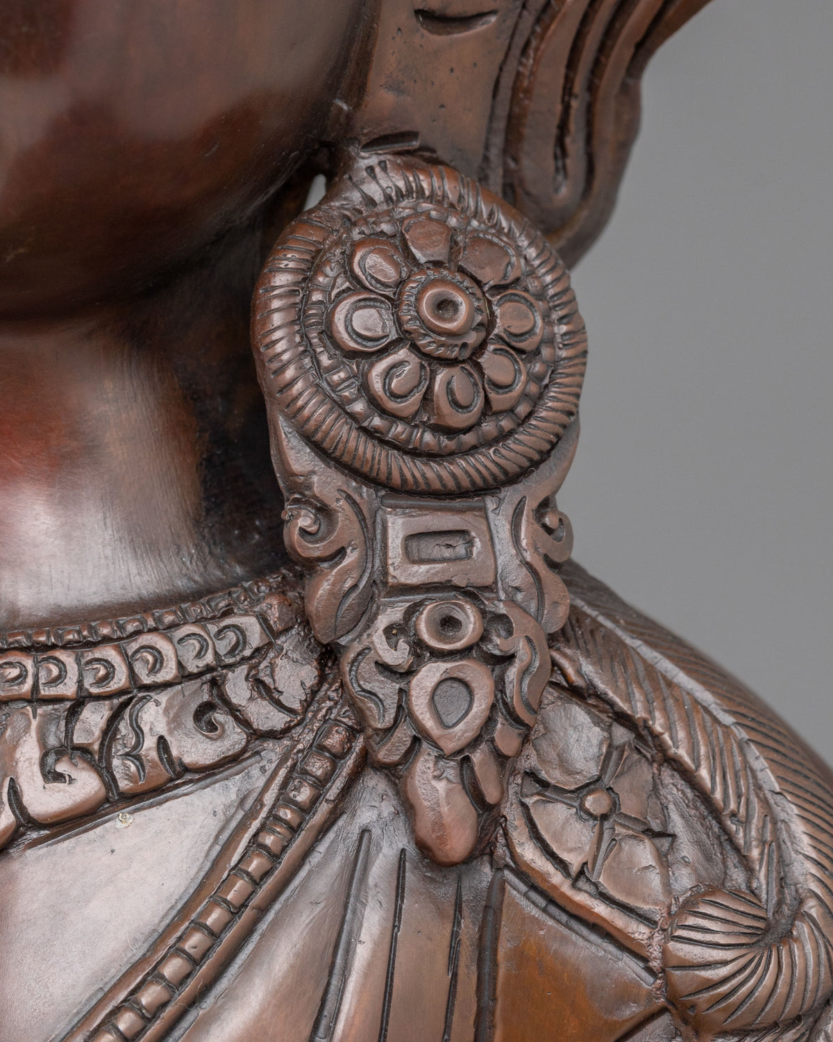 Amitayus Oxidized Copper Statue: Symbol of Longevity and Merit