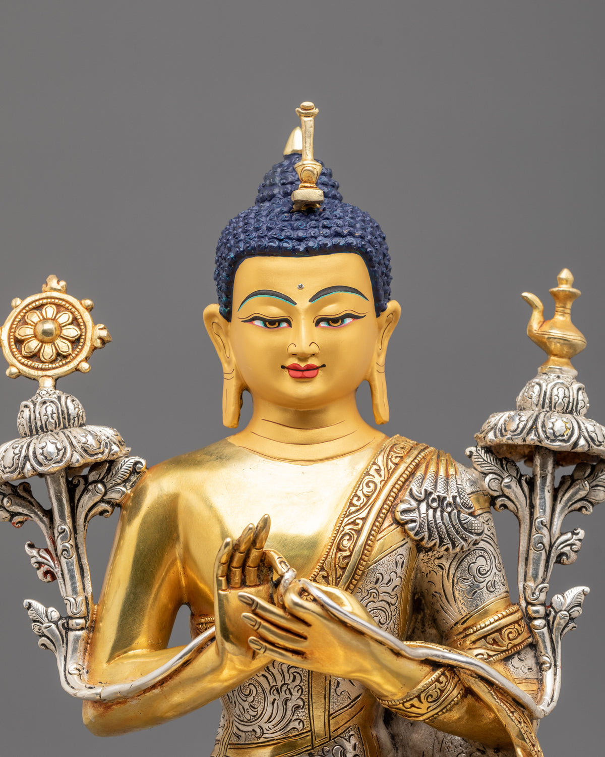 Maitreya Buddha Statue Future of Compassion | 24K Gold Gilded Copper Statue