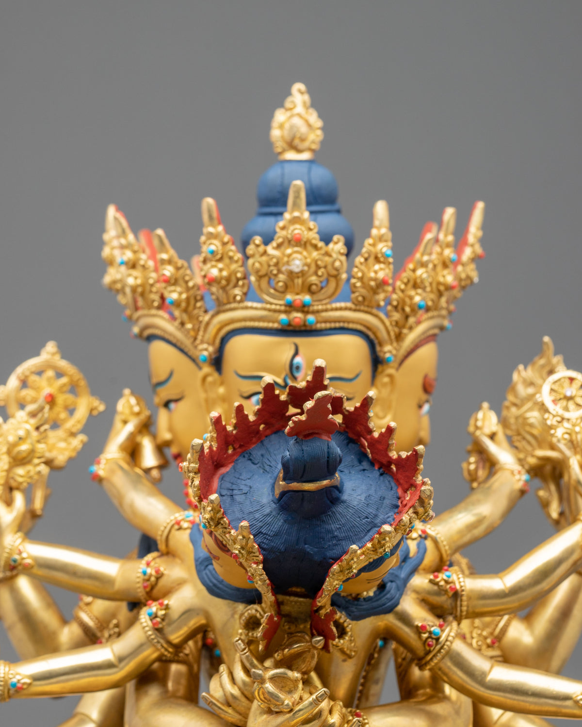 Guhyasamaja Handcrafted Statue with 24K Gold Gilding