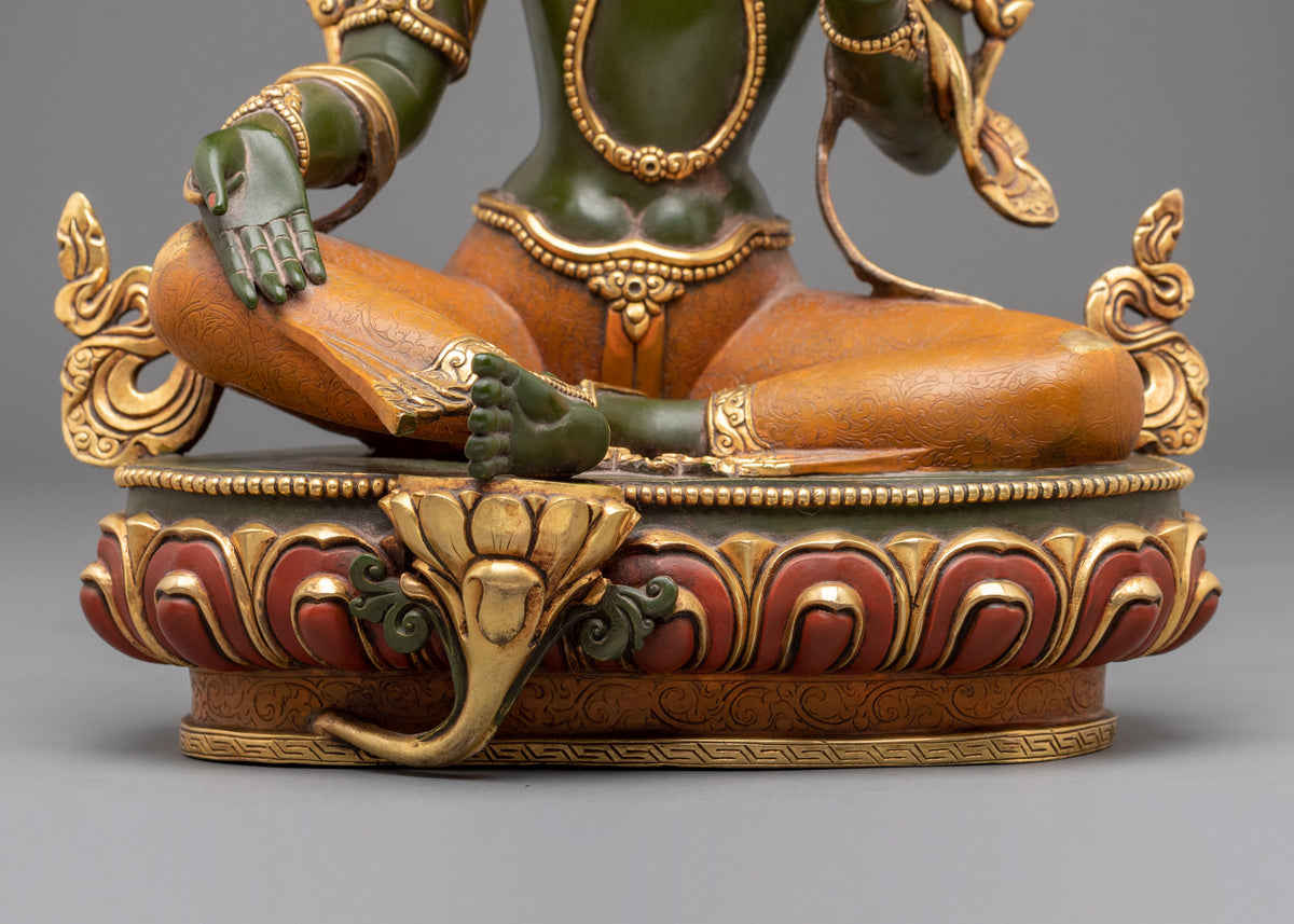 Green Tara Statue | Tibetan Compassionate Guardian
