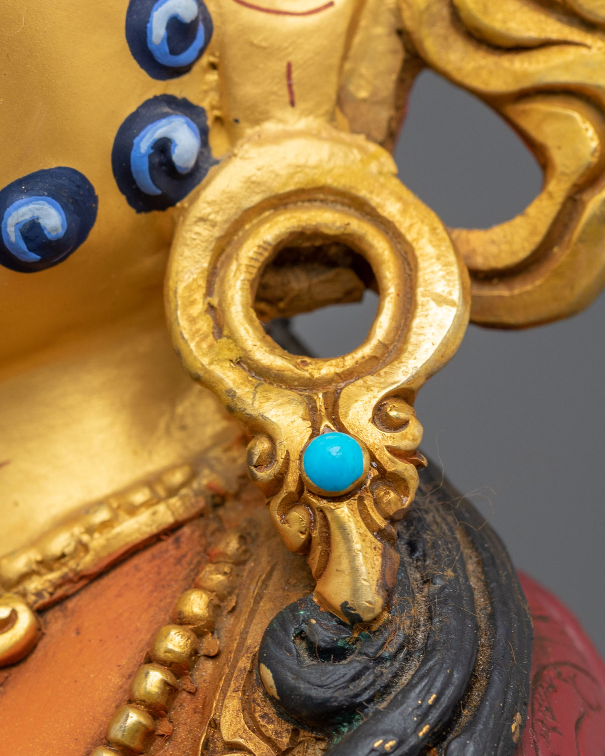 Dzambhala Sculpture | 24K Gold Gilded Buddhist Deity Figurine
