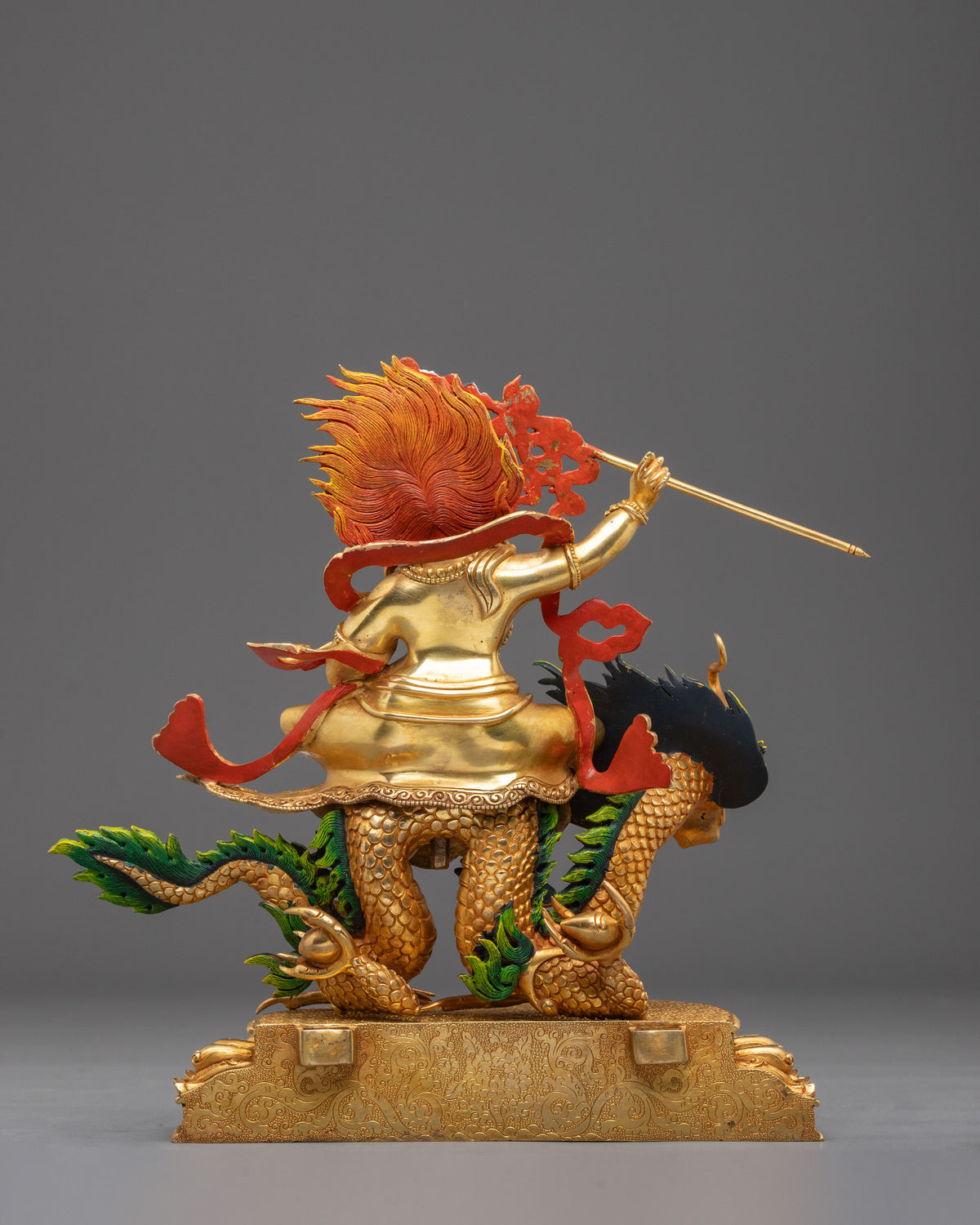 White Dzambhala Tibetan Sculpture | Sacred Vajrayana Meditation Altar Sculpture