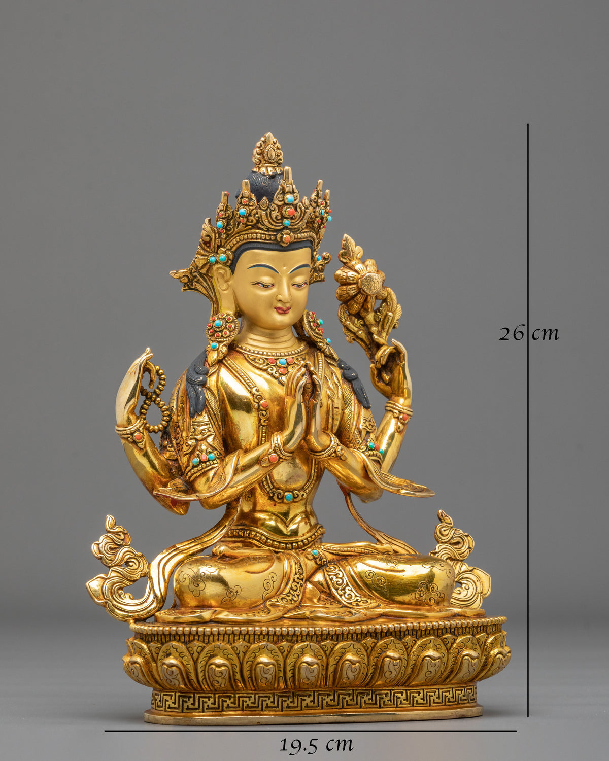 Chenrezig Vajrayana Compassion Statue for Meditation and Sacred Altars