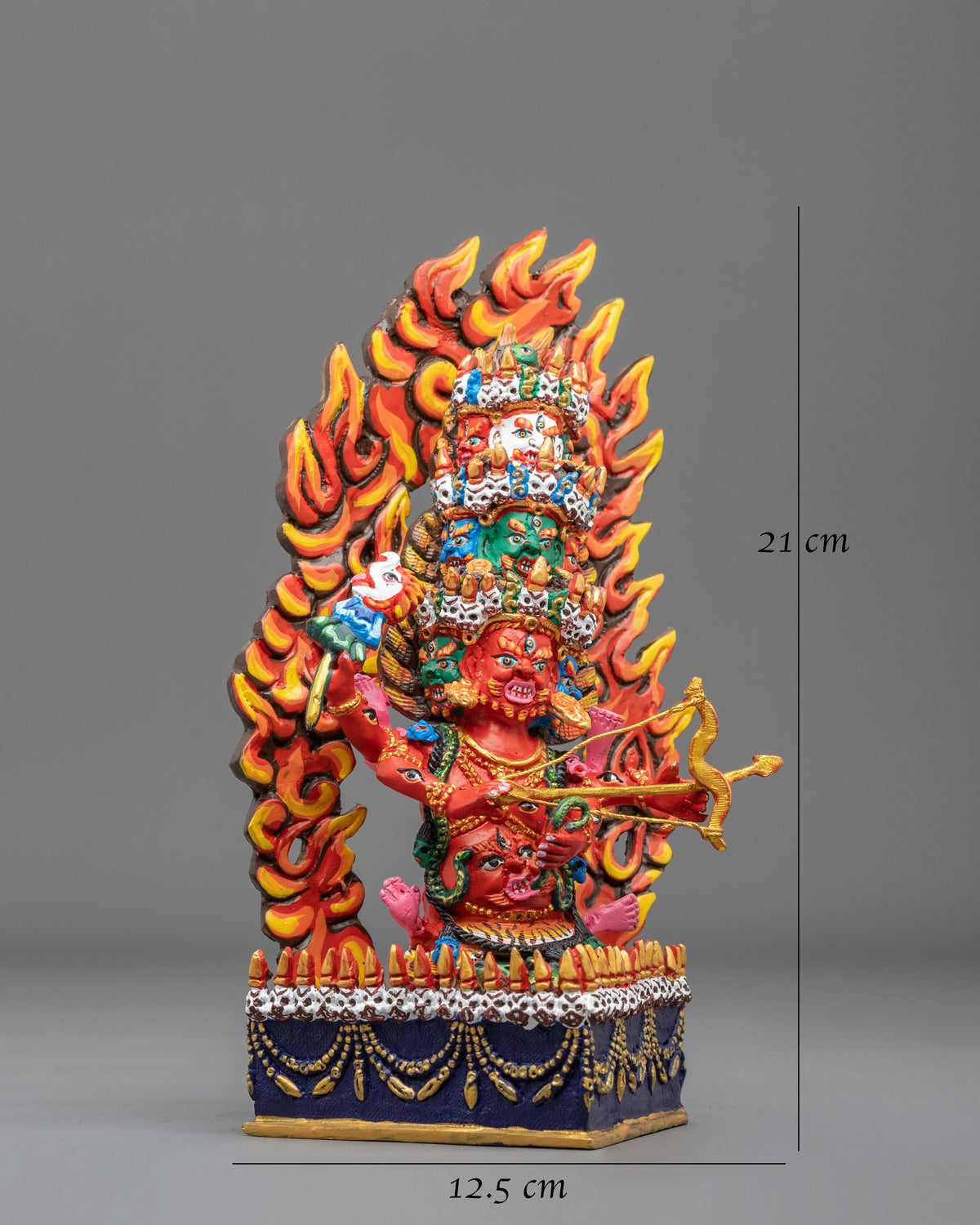 Rahula Spiritual Copper Sculpture:  Nyingma Dharmapala