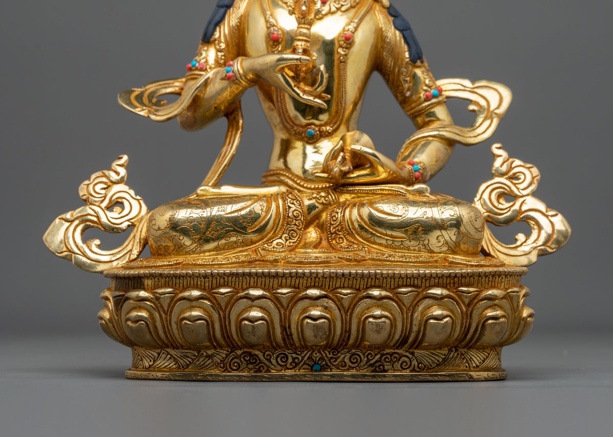 Vajrasattva Vajra Purification Statue - 24K Gold Gilded
