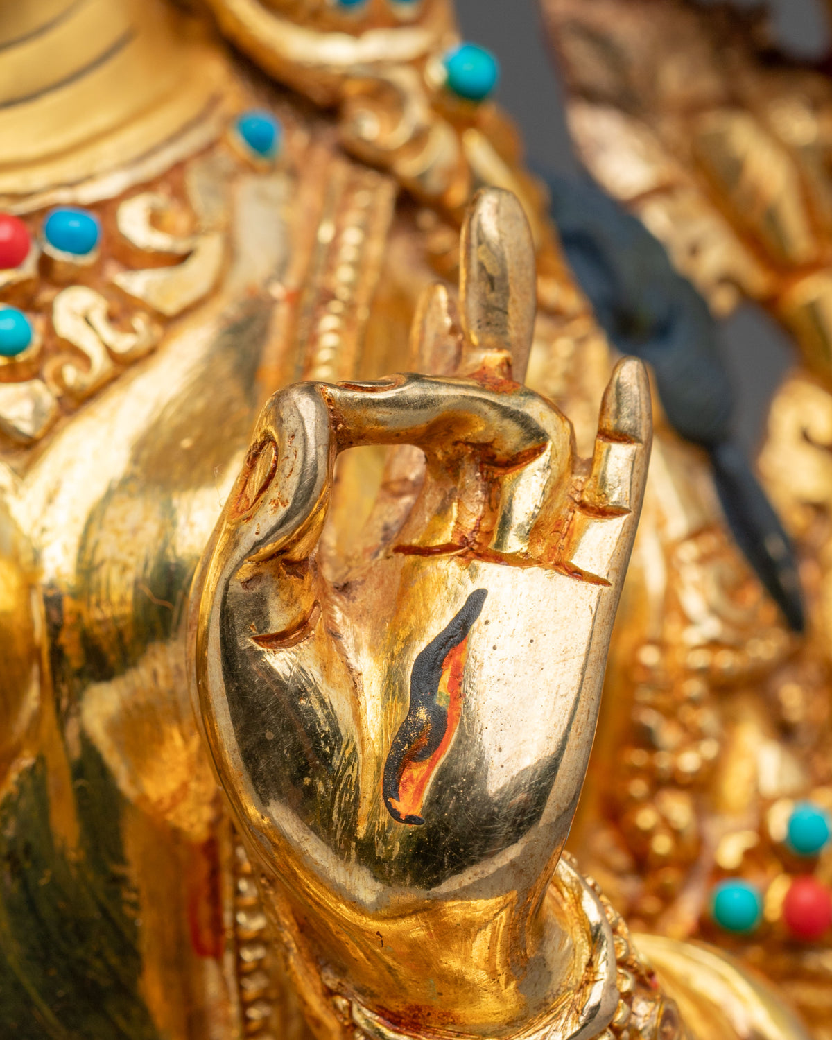 White Tara 24K Gold Coated Sculpture | Altar Decor