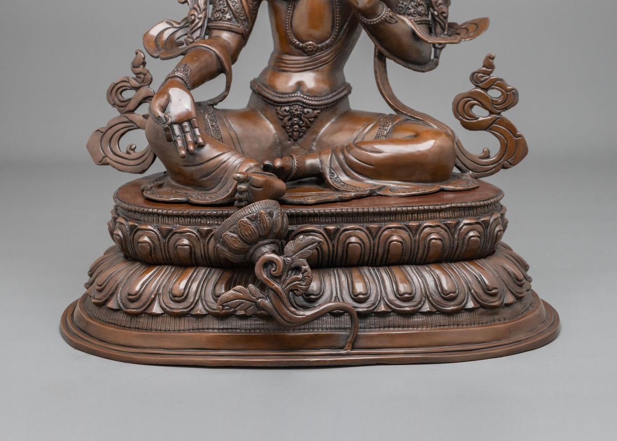 Mother Green Tara Oxidized Statue | Altar Home Decor
