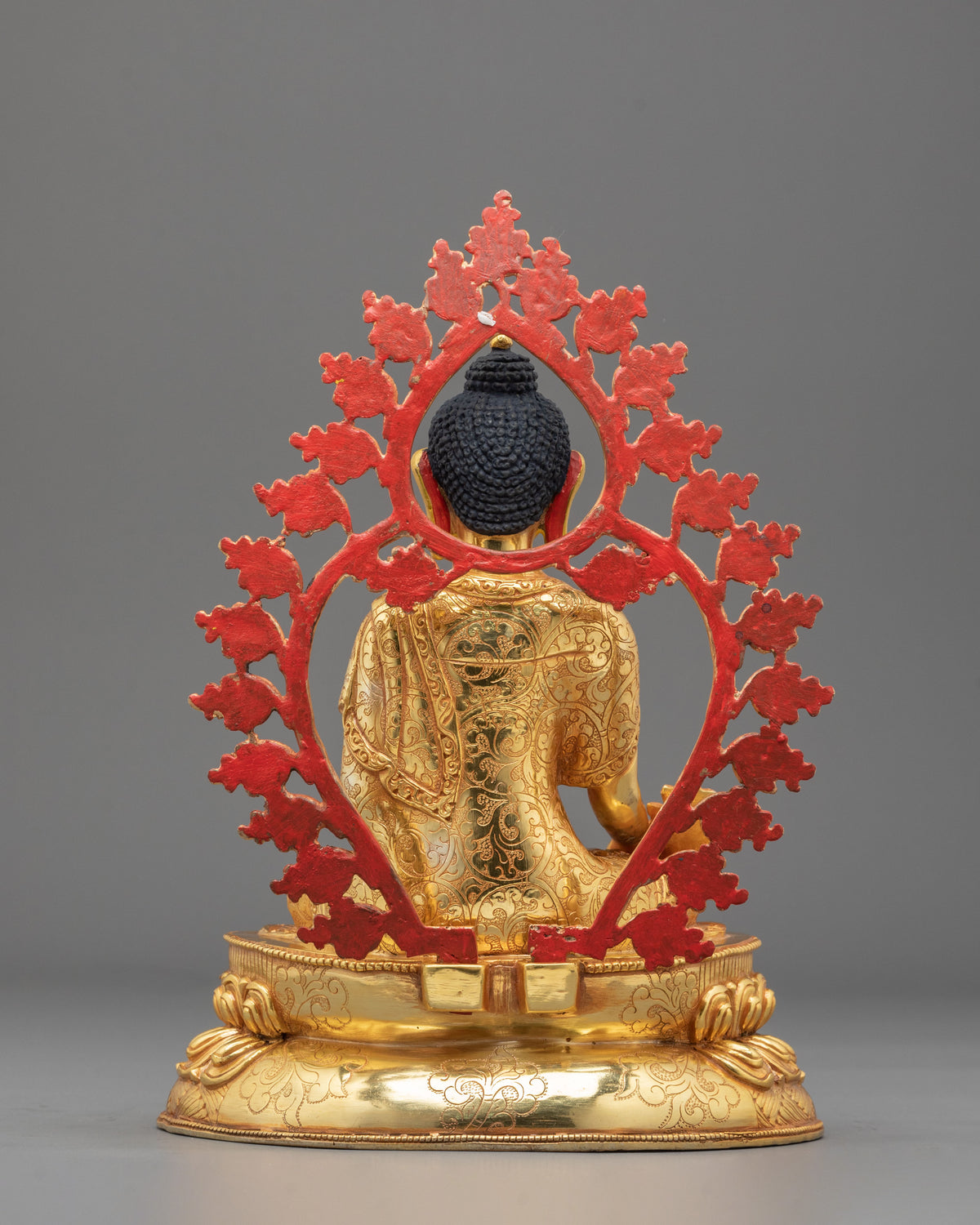 Medicine Buddha 24K Gold Gilded Statue of Healing