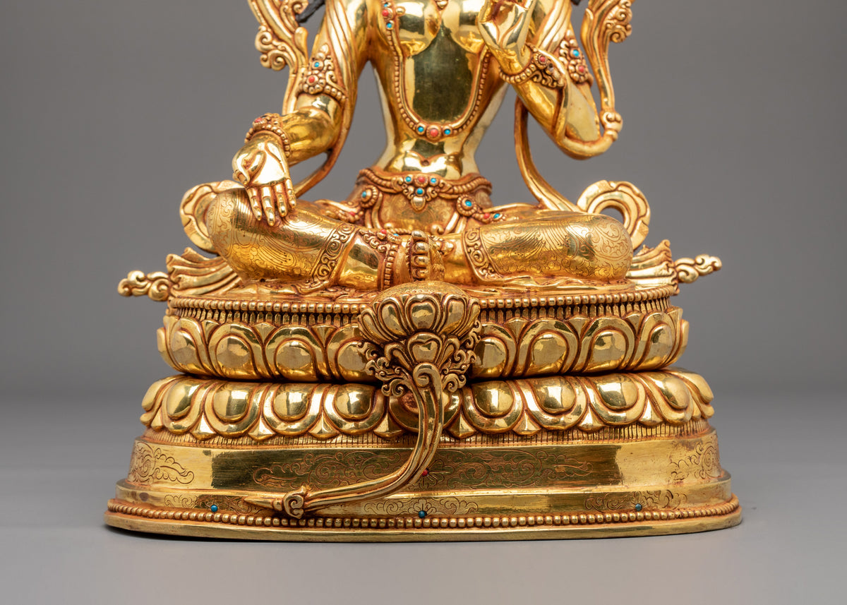 Green Tara Statue | Himalayan Buddhist Elegance